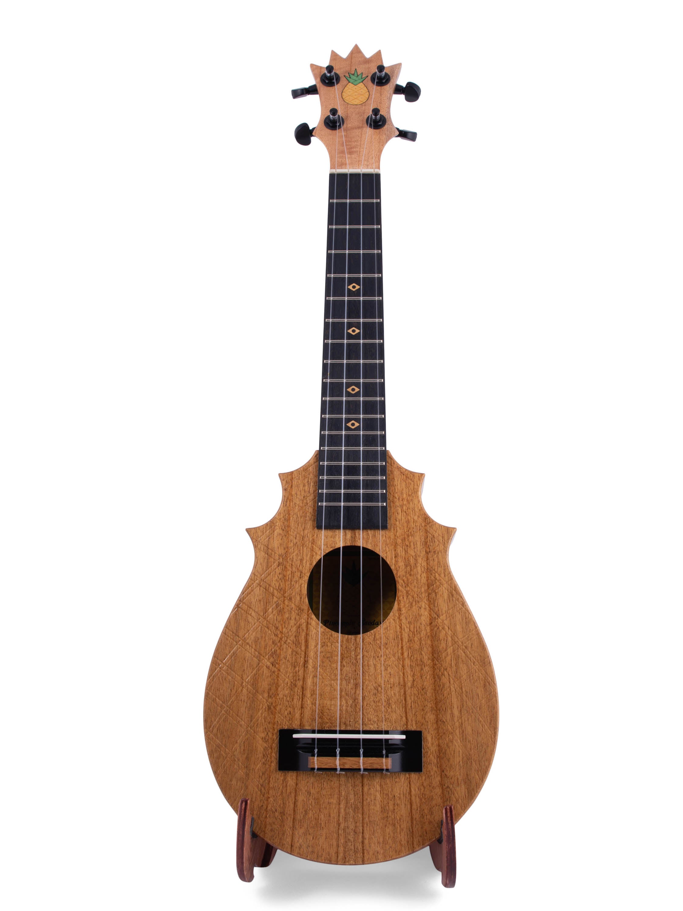 UkeSA Pineapple Sunday Opio Concert Ukulele Solid Acacia "Charlemagne" by Pops KoAloha (DISCOUNTED $387)