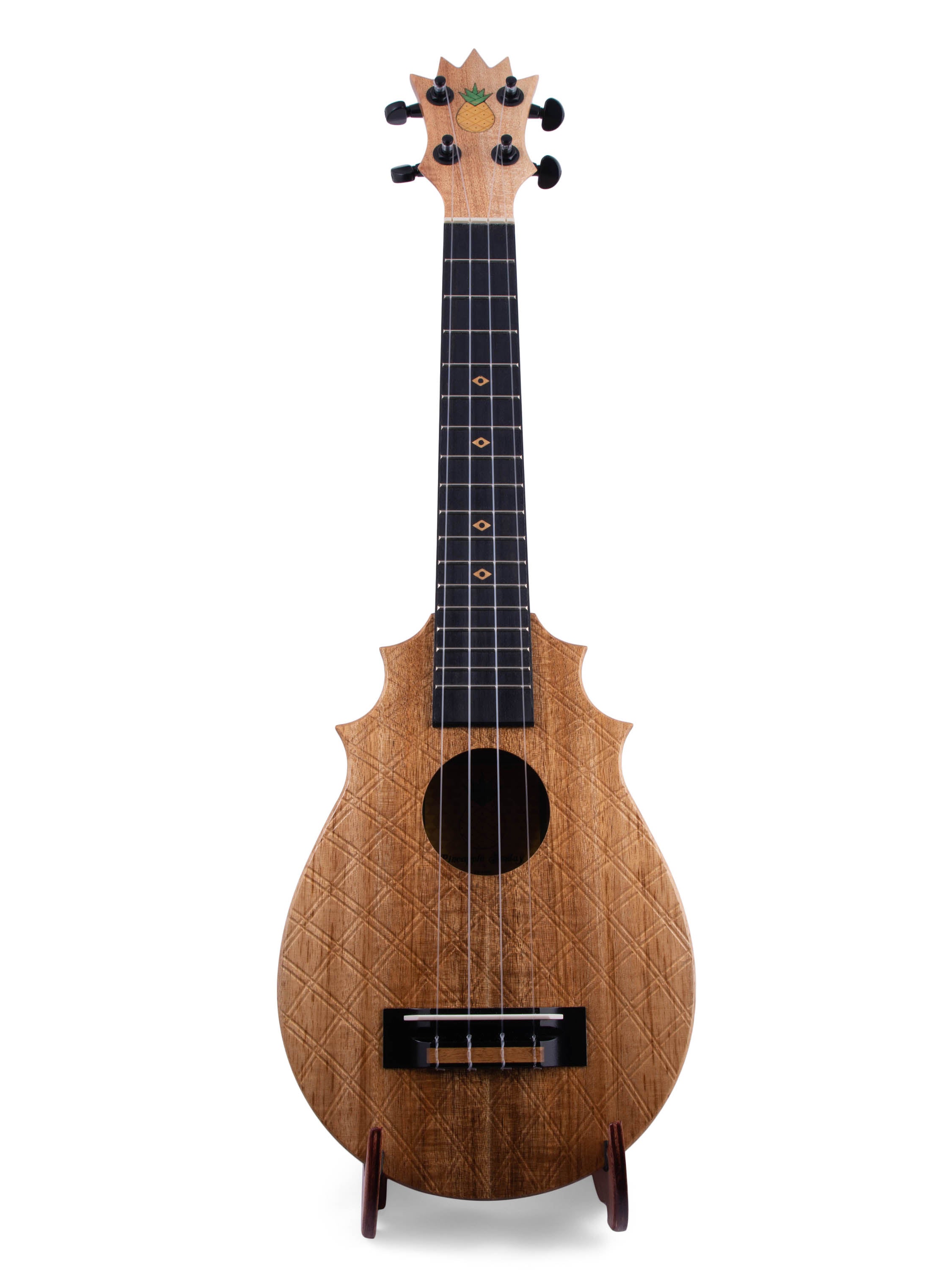 UkeSA Pineapple Sunday Opio Concert Ukulele Solid Acacia "Cyrus" by Pops KoAloha (DISCOUNTED $387)