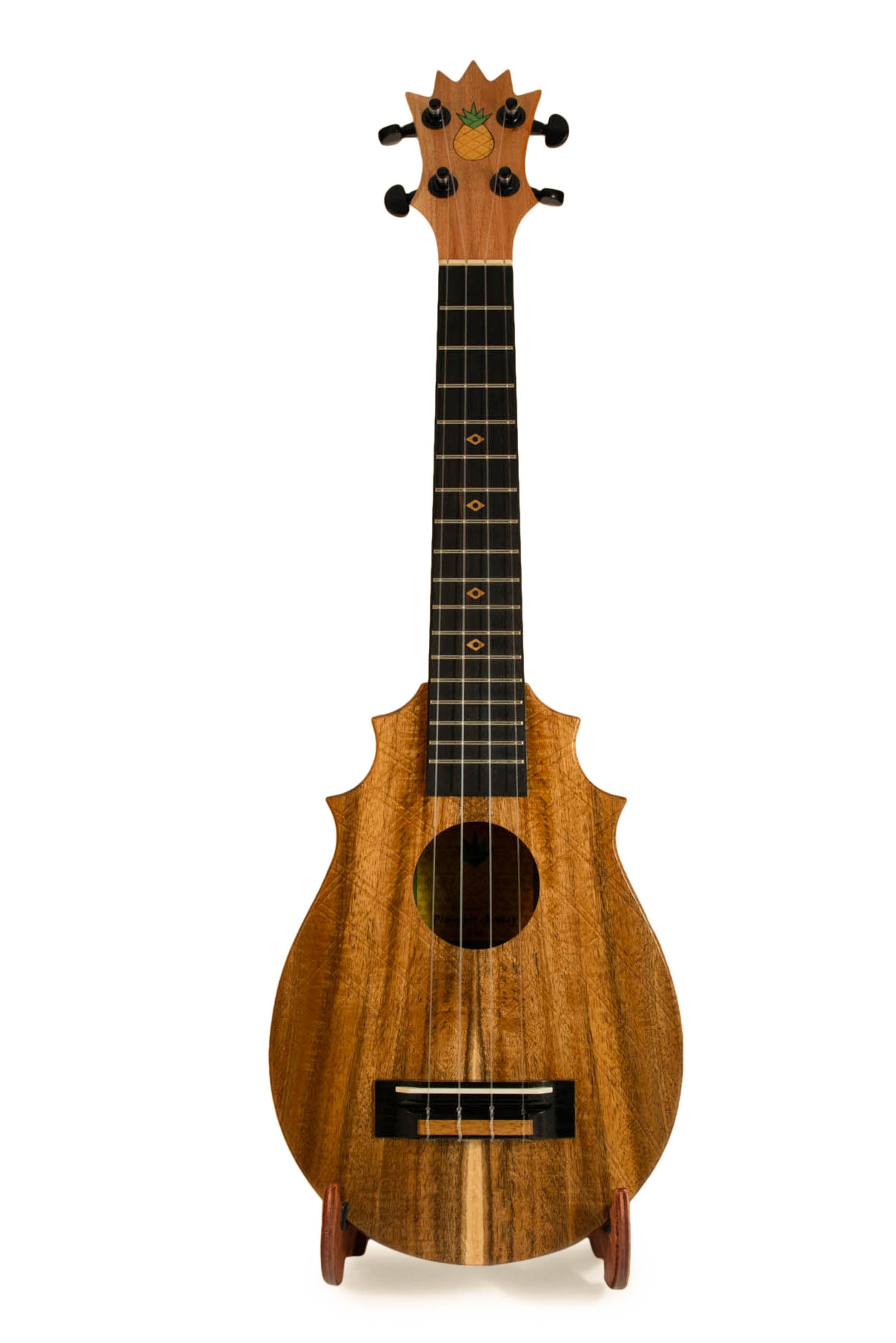 UkeSA Pineapple Sunday Opio Concert Ukulele Solid Acacia "Ferdinand" by Pops KoAloha (DISCOUNTED $387)