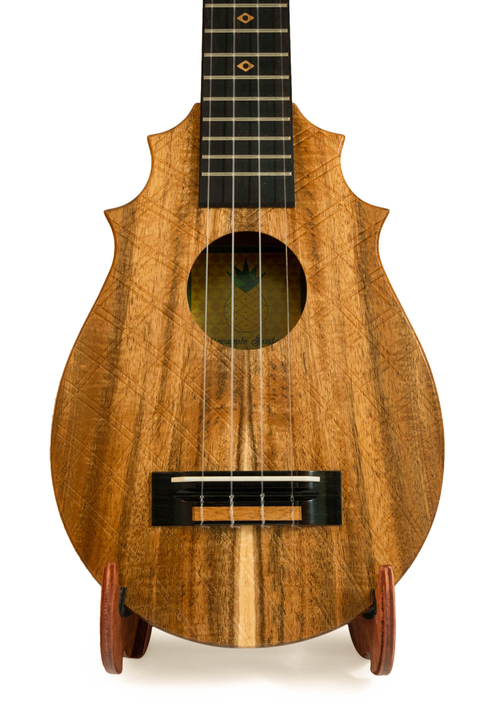 UkeSA Pineapple Sunday Opio Concert Ukulele Solid Acacia "Ferdinand" by Pops KoAloha (DISCOUNTED $387)
