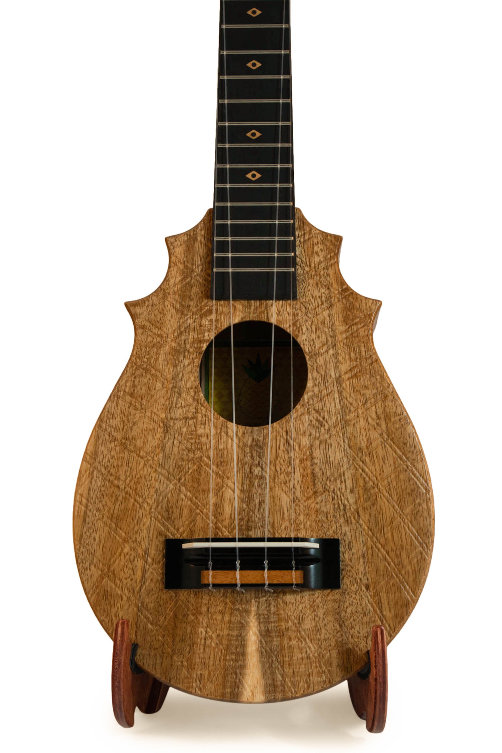 UkeSA Pineapple Sunday Opio Concert Ukulele Solid Acacia "King Alfred" by Pops KoAloha (DISCOUNTED $387)