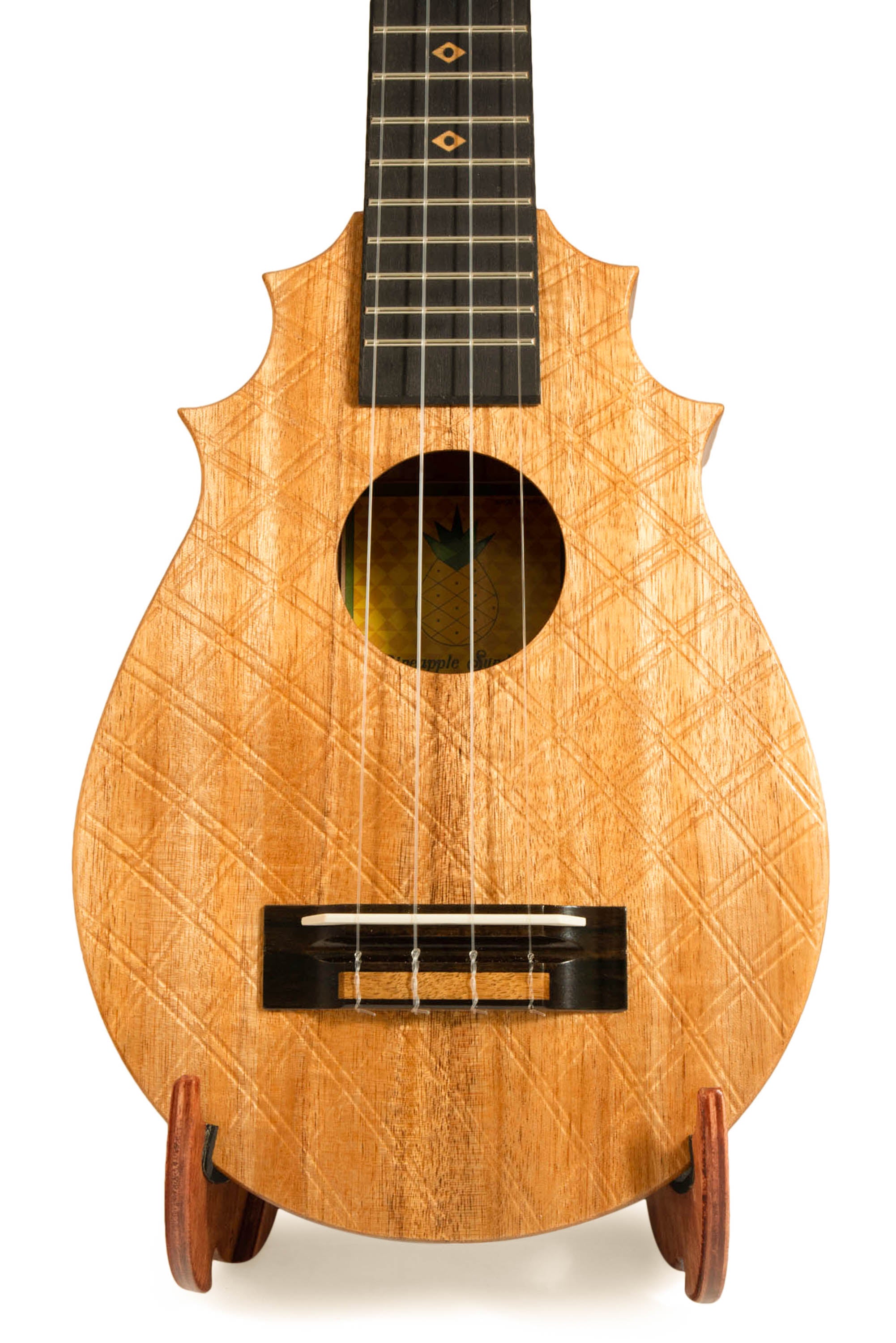 UkeSA Pineapple Sunday Opio Concert Ukulele Solid Acacia "Louis XIV" by Pops KoAloha (DISCOUNTED $387)