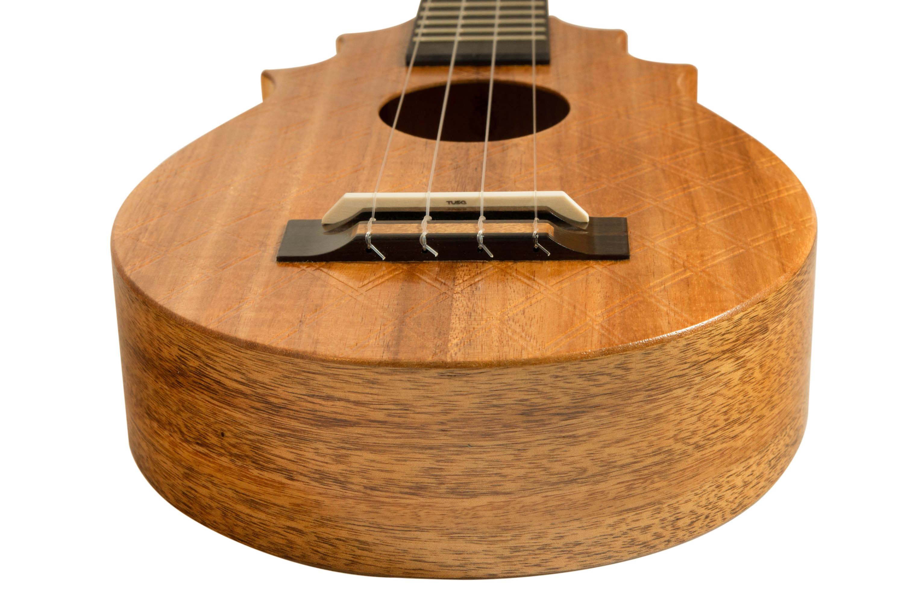 UkeSA Pineapple Sunday Opio Concert Ukulele Solid Acacia "Louis XIV" by Pops KoAloha (DISCOUNTED $387)