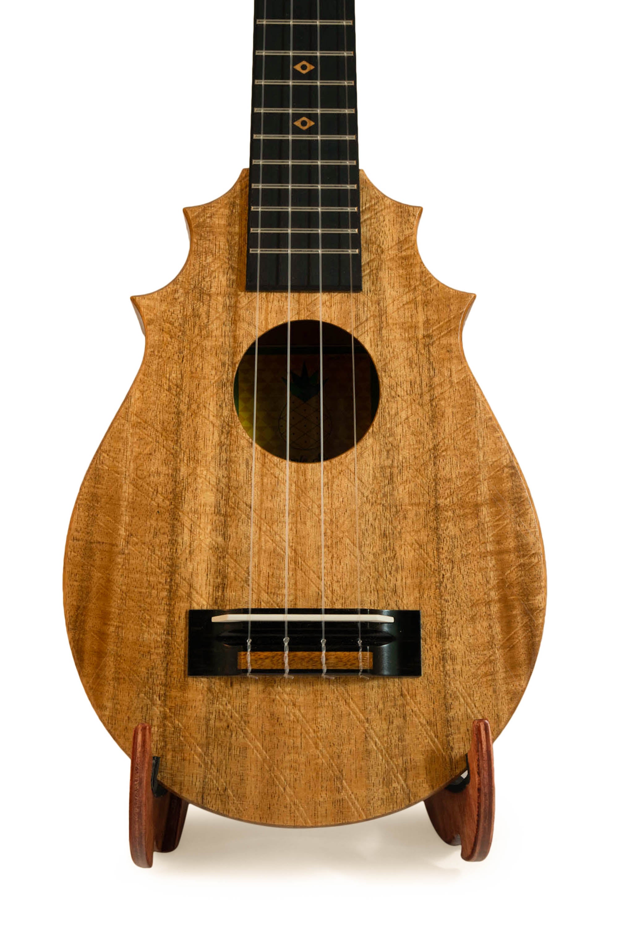 UkeSA Pineapple Sunday Opio Concert Ukulele Solid Acacia "Magnus" by Pops KoAloha (DISCOUNTED $387)