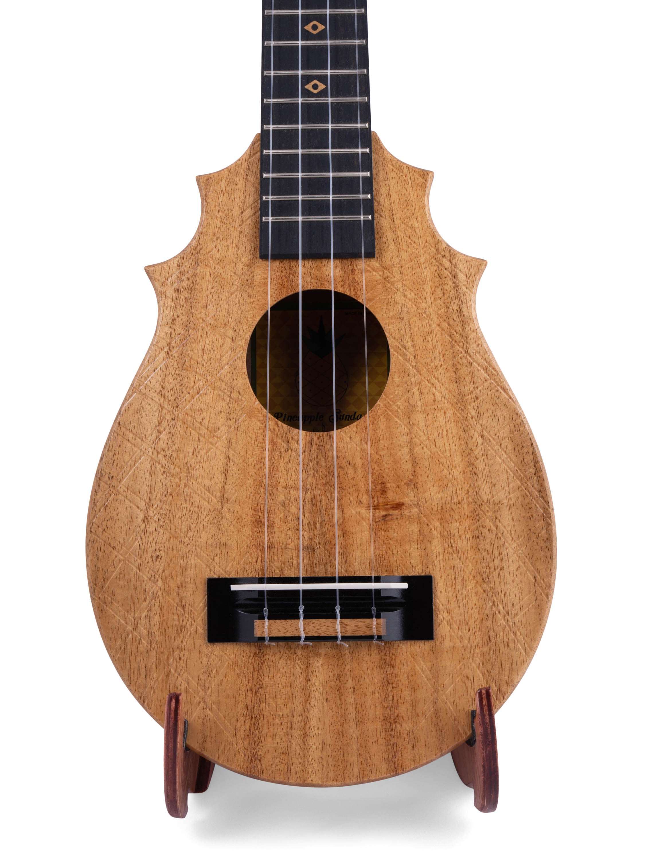 UkeSA Pineapple Sunday Opio Concert Ukulele Solid Acacia "Splash" by Pops KoAloha (DISCOUNTED $387)