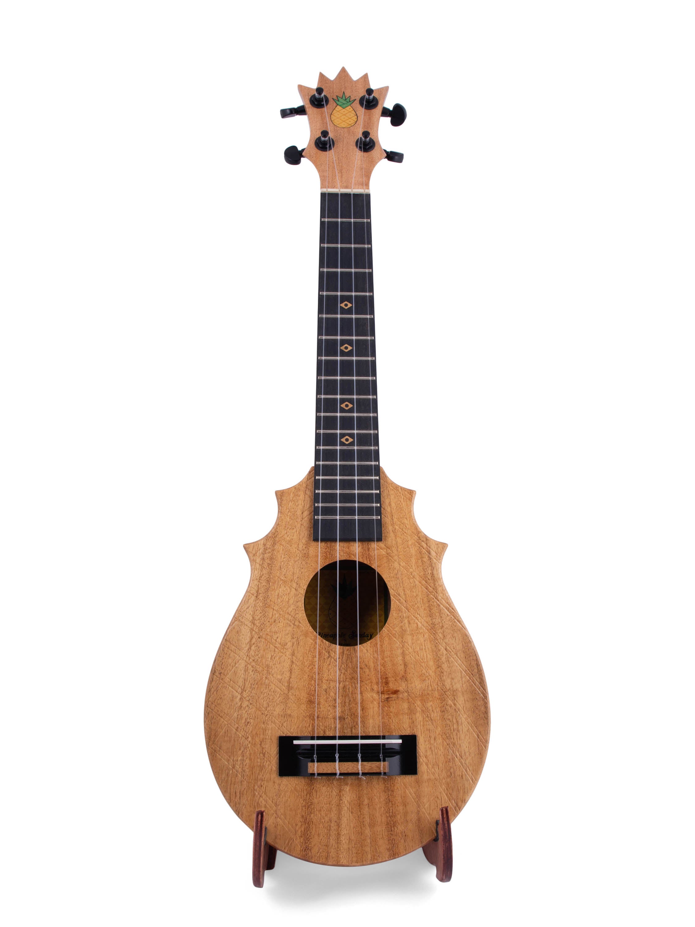 UkeSA Pineapple Sunday Opio Concert Ukulele Solid Acacia "Splash" by Pops KoAloha (DISCOUNTED $387)