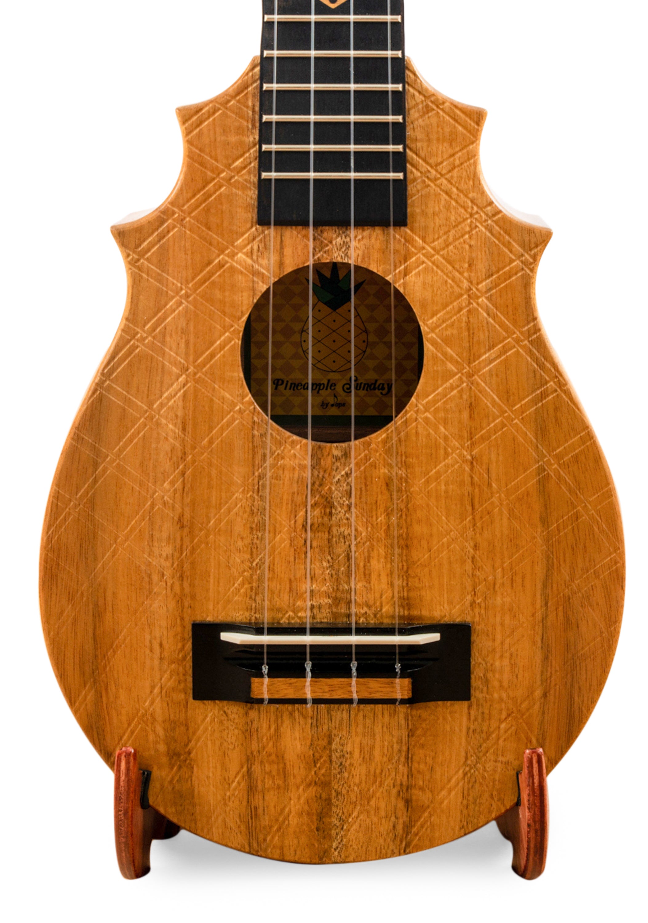 UkeSA Pineapple Sunday Opio Concert Ukulele Solid Acacia "Henry VI" by Pops KoAloha (DISCOUNTED $387)