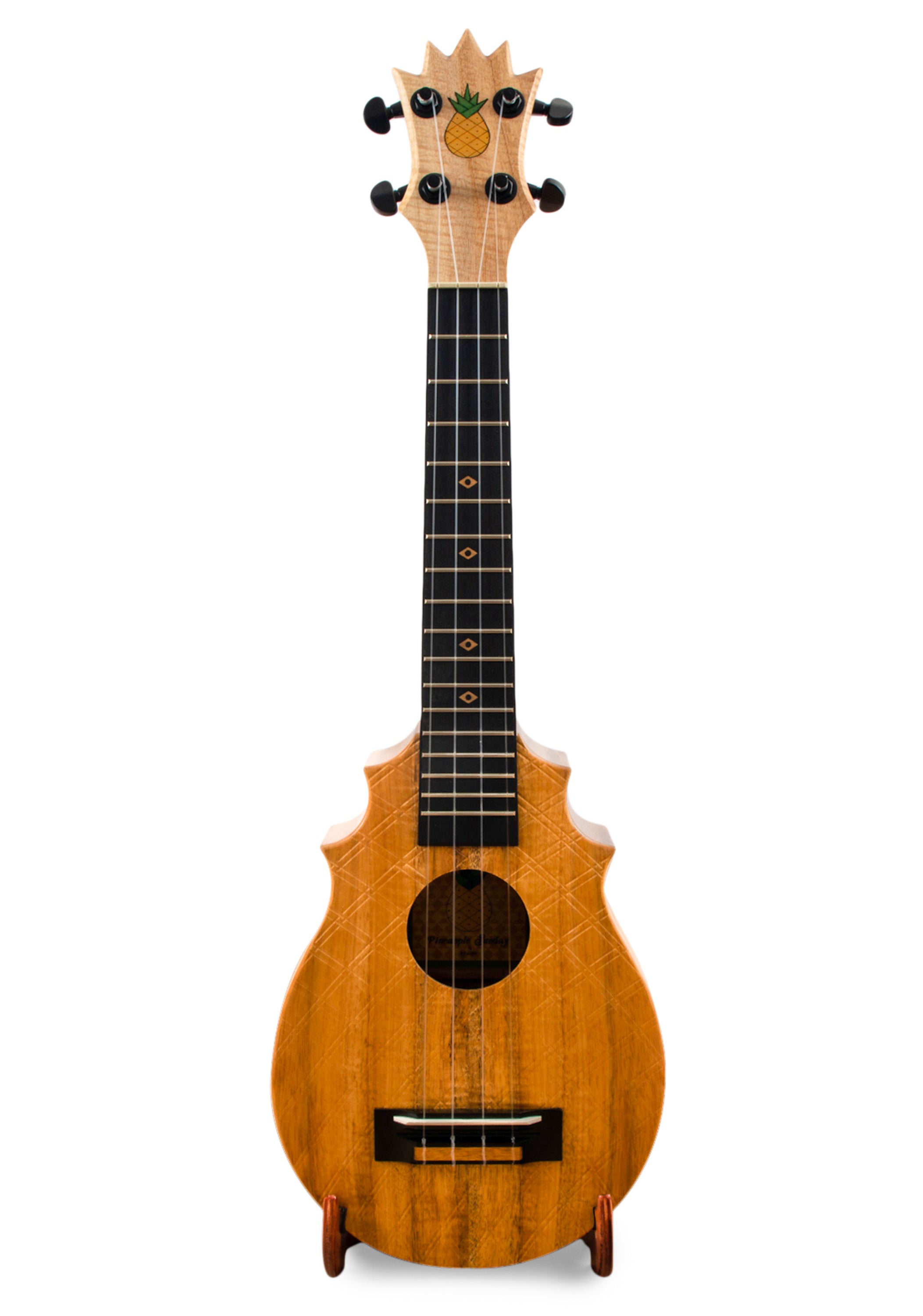 UkeSA Pineapple Sunday Opio Concert Ukulele Solid Acacia "Henry VI" by Pops KoAloha (DISCOUNTED $387)