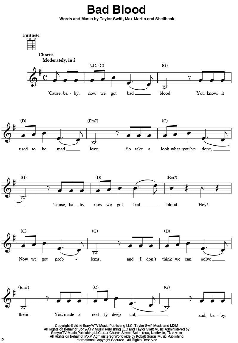 Taylor Swift For Ukulele - 2nd Edition