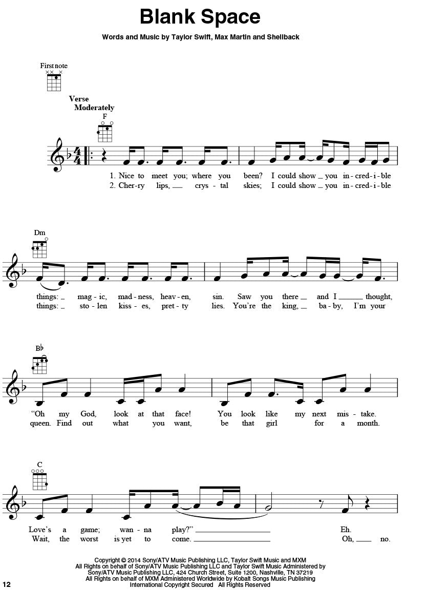 Taylor Swift For Ukulele - 2nd Edition