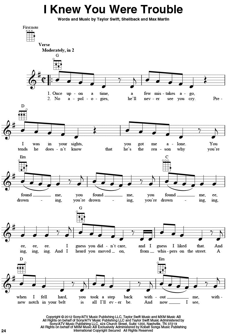 Taylor Swift For Ukulele - 2nd Edition