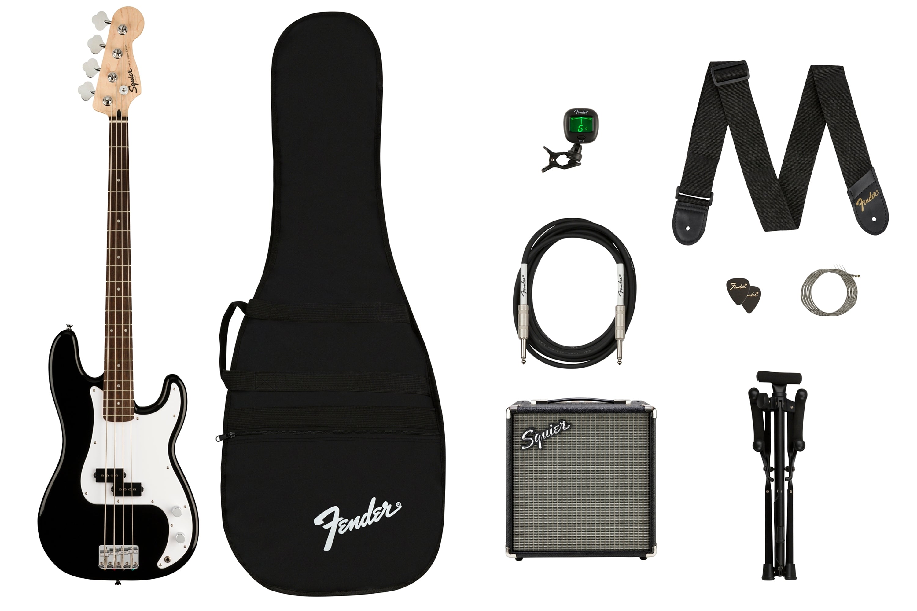 Squier By Fender Electric Bass Starter Pack - Black
