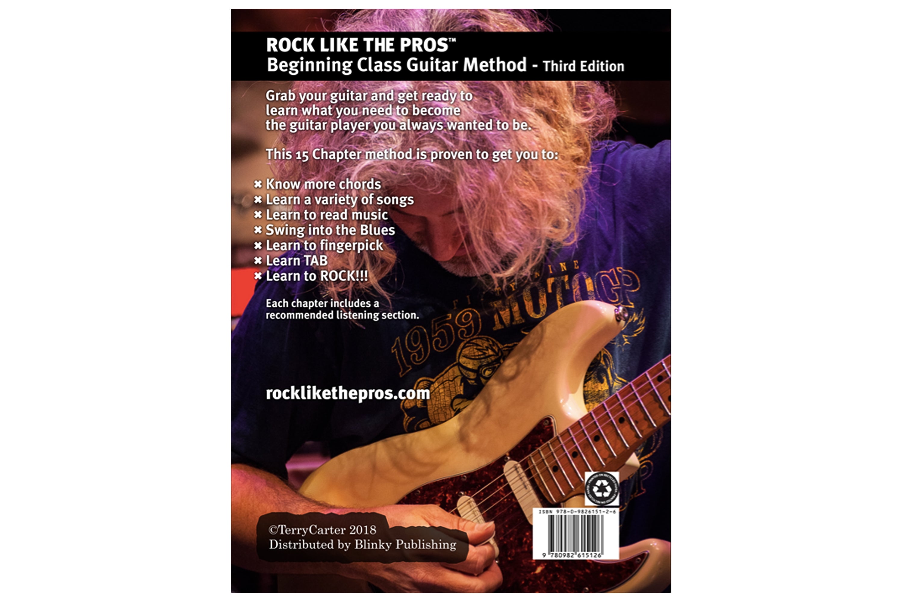 Rock Like The Pros Beginning Class Guitar Method Book (3rd Edition)