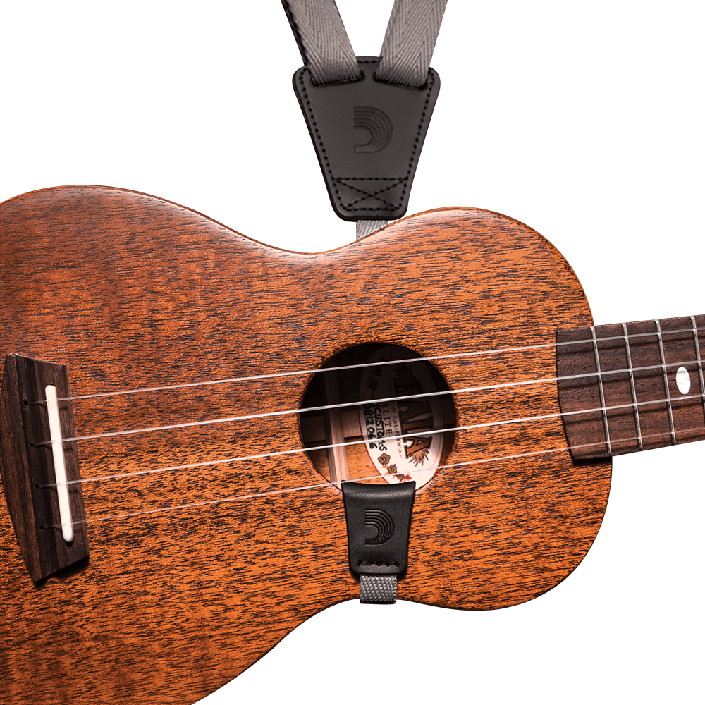 D'Addario Eco-Comfort Ukulele Strap Stone Color (No Drilling Required)