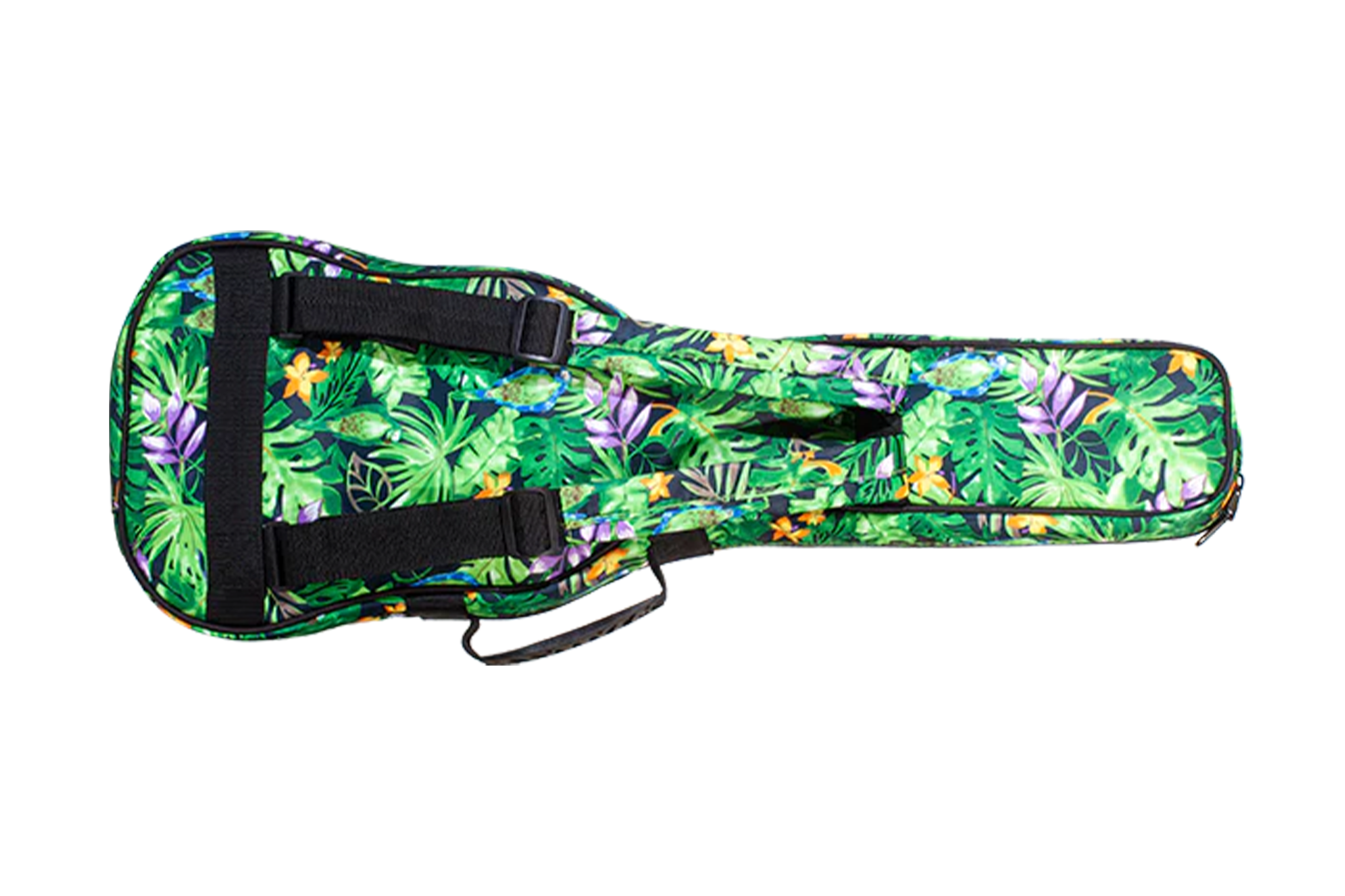 Ohana UB-27-AG Hawaiian Green Floral Print Ukulele Gigbag - TENOR