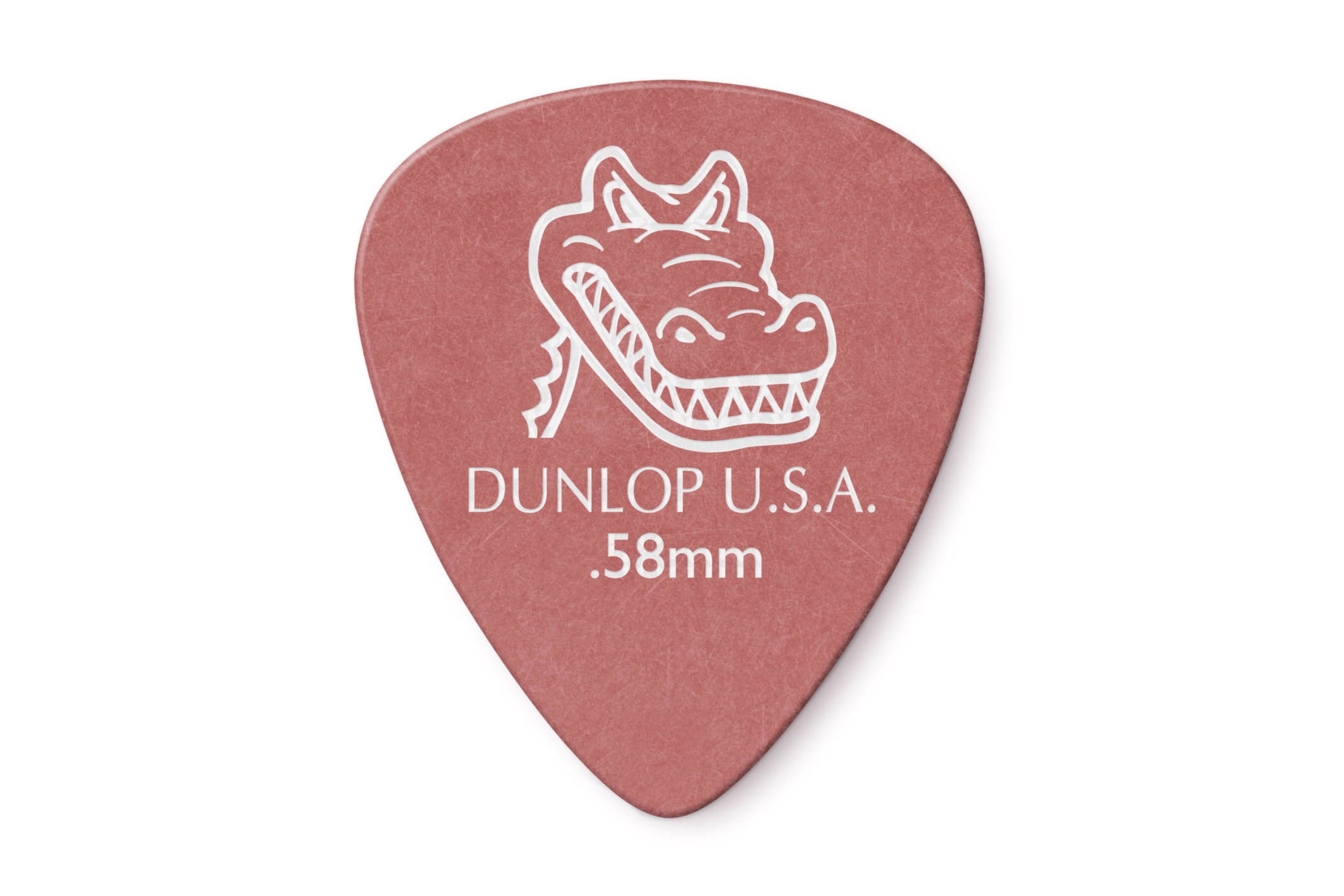 Dunlop Gator Grip® Standard .58mm Red Guitar & Ukulele Picks 12 Pack