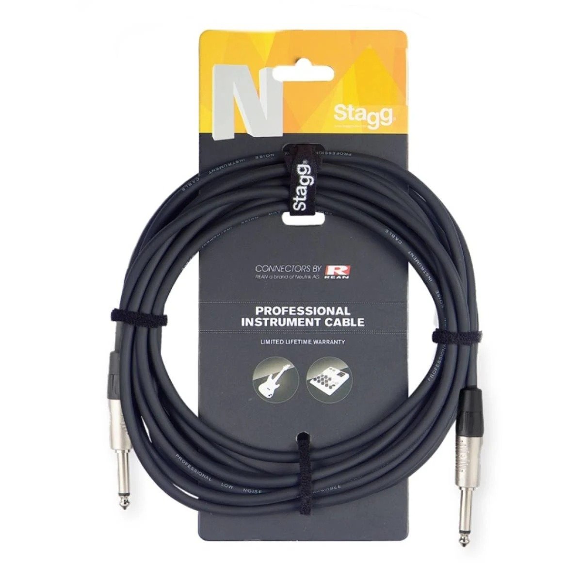 Stagg NGC3R N-Series 1/4 Inch Instrument Cable - 10 Feet