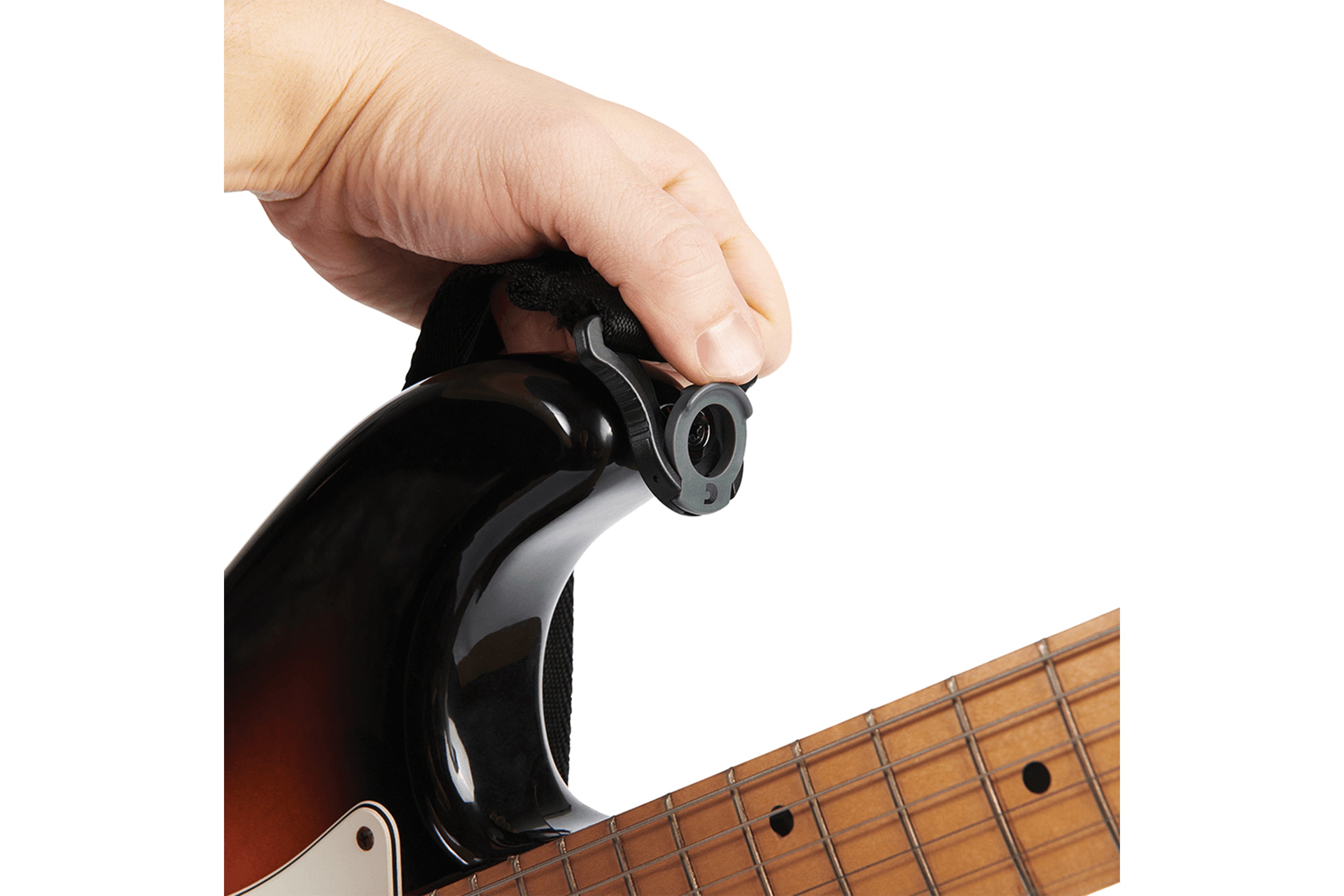 D'Addario Auto Lock Nylon Guitar Strap - Black