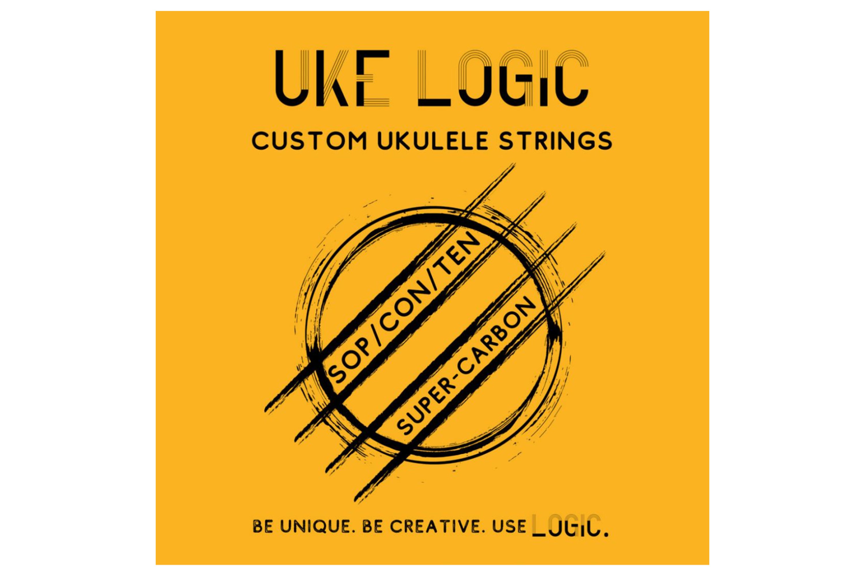 Uke Logic H-SW4-P Pink Fluorocarbon Hard Tension Custom Ukulele Strings - Smoothwound Low G