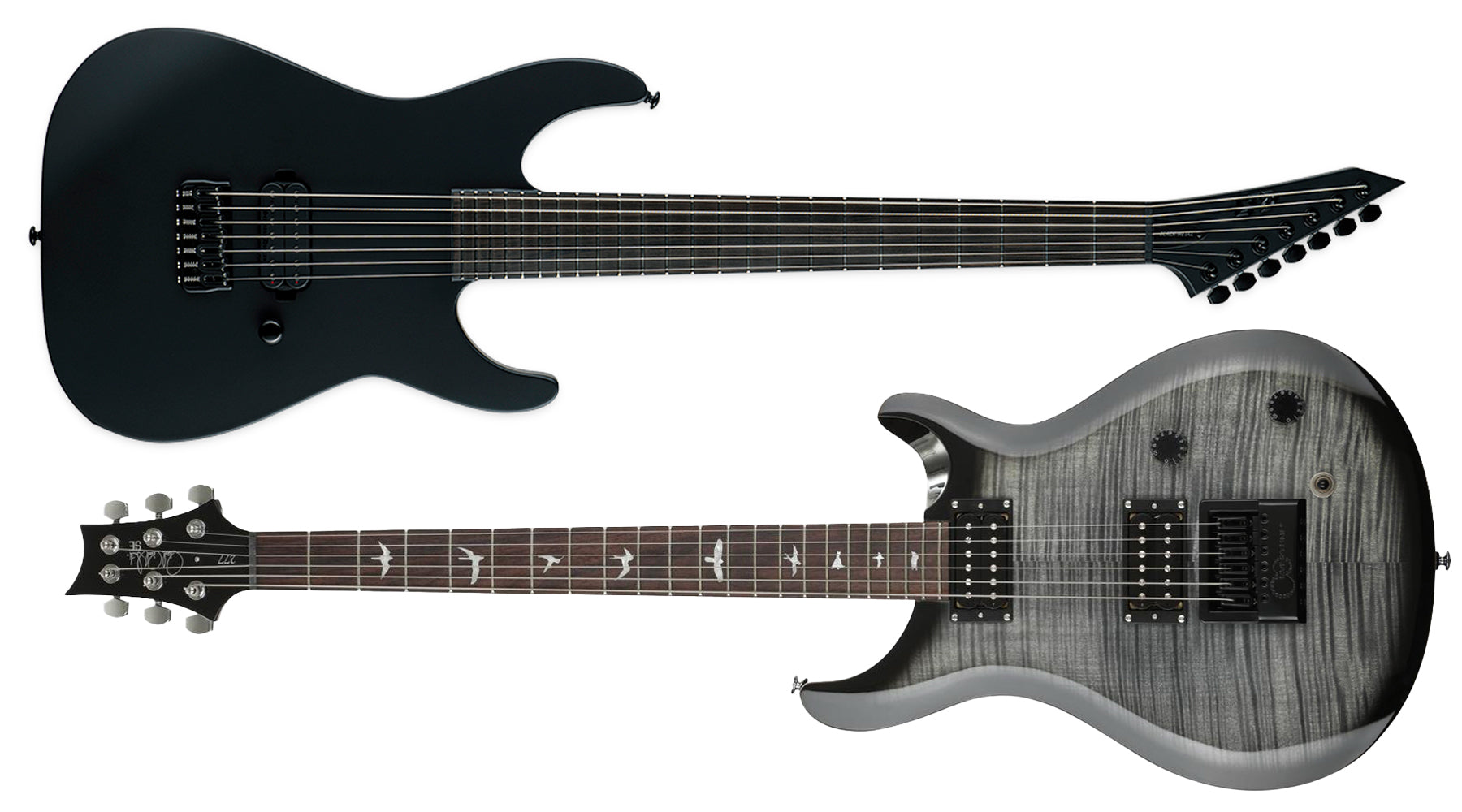 Battle of the Baritones: ESP LTD M-7 HT Black Metal vs PRS SE 277 Electric Guitar