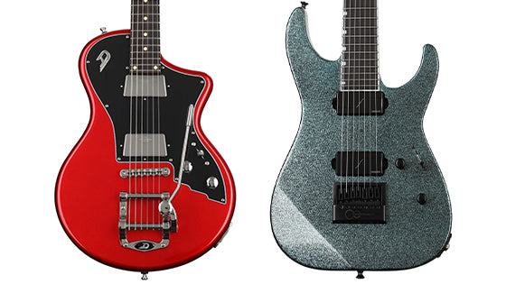 Baritone Electric Guitar Battle: Duesenberg Juliette vs. ESP E-II M-II 7B