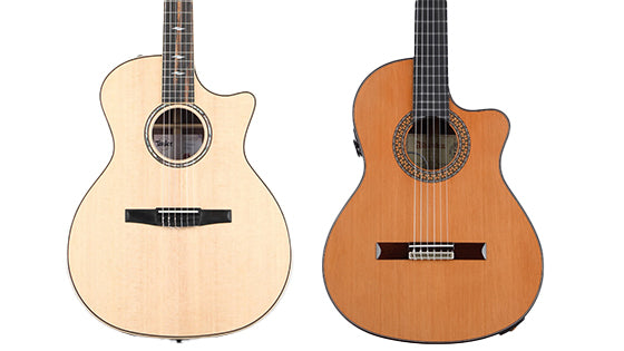 Taylor 814ce-N vs. Alhambra 9 P CW E8: Acoustic-Electric Classical Guitars