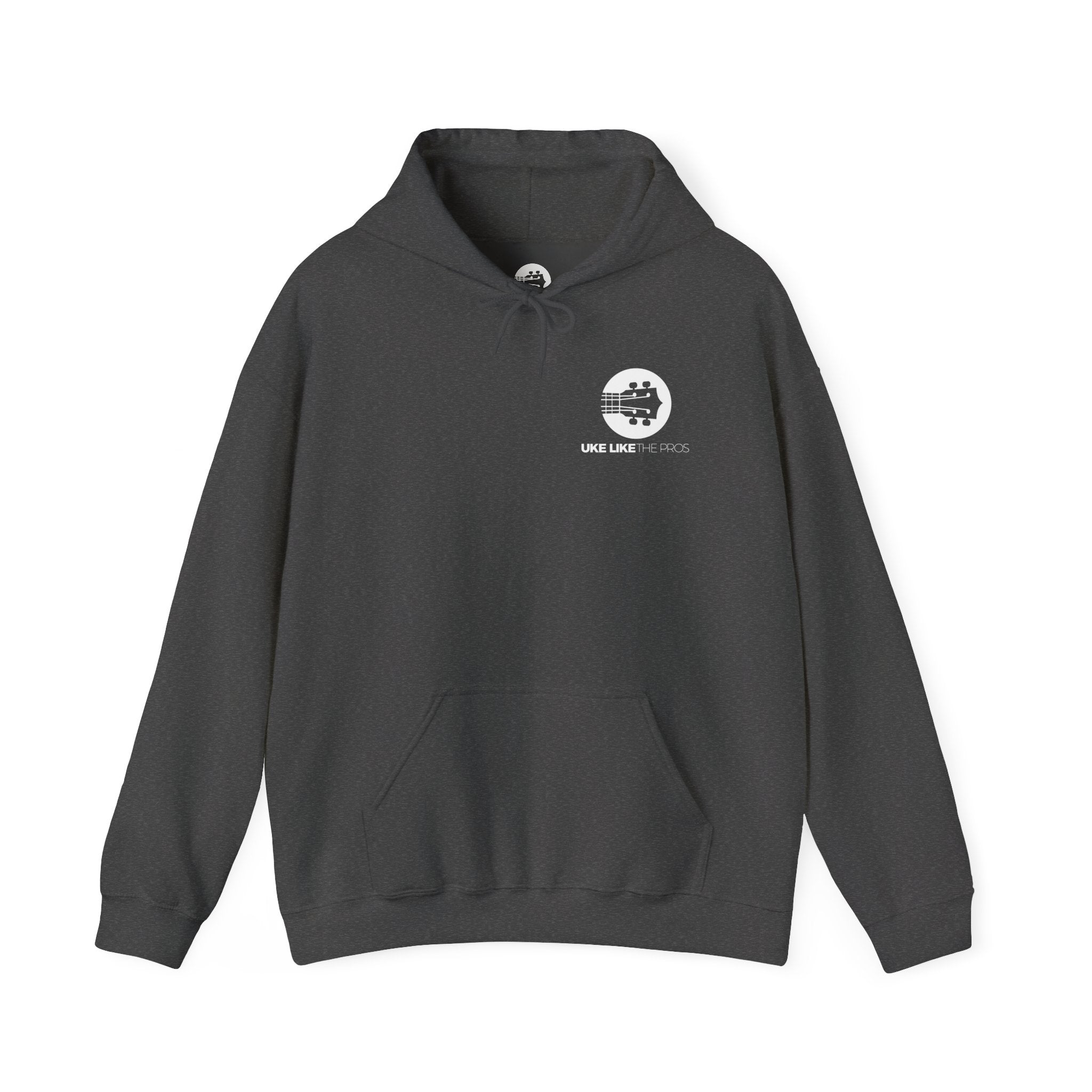 Uke Like The Pros Hoodie - White Logo Pullover