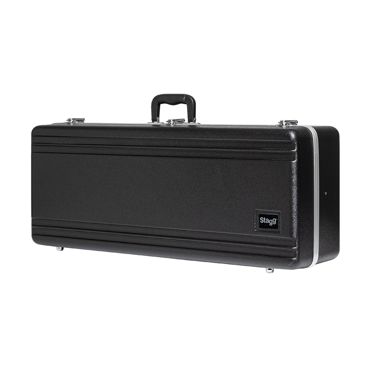 Stagg ABS-TS ABS case for tenor saxophone: angled view of the closed case with carry handle