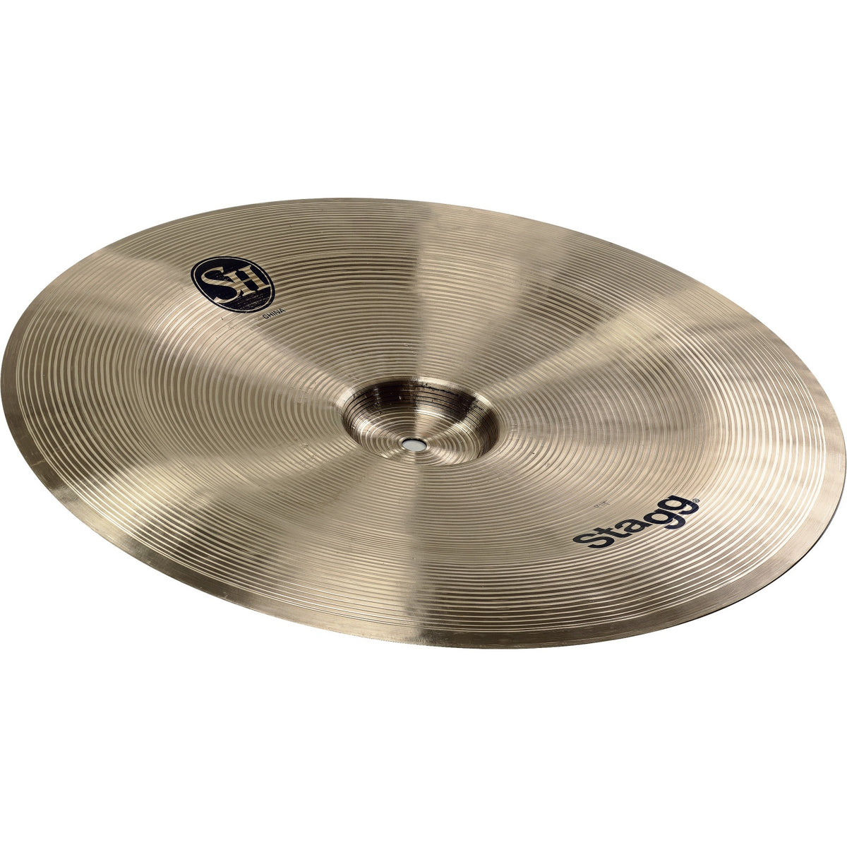 Stagg SH-CH17R 17-inch SH Regular China Cymbal, front view showing the Stagg logo and flared china shape
