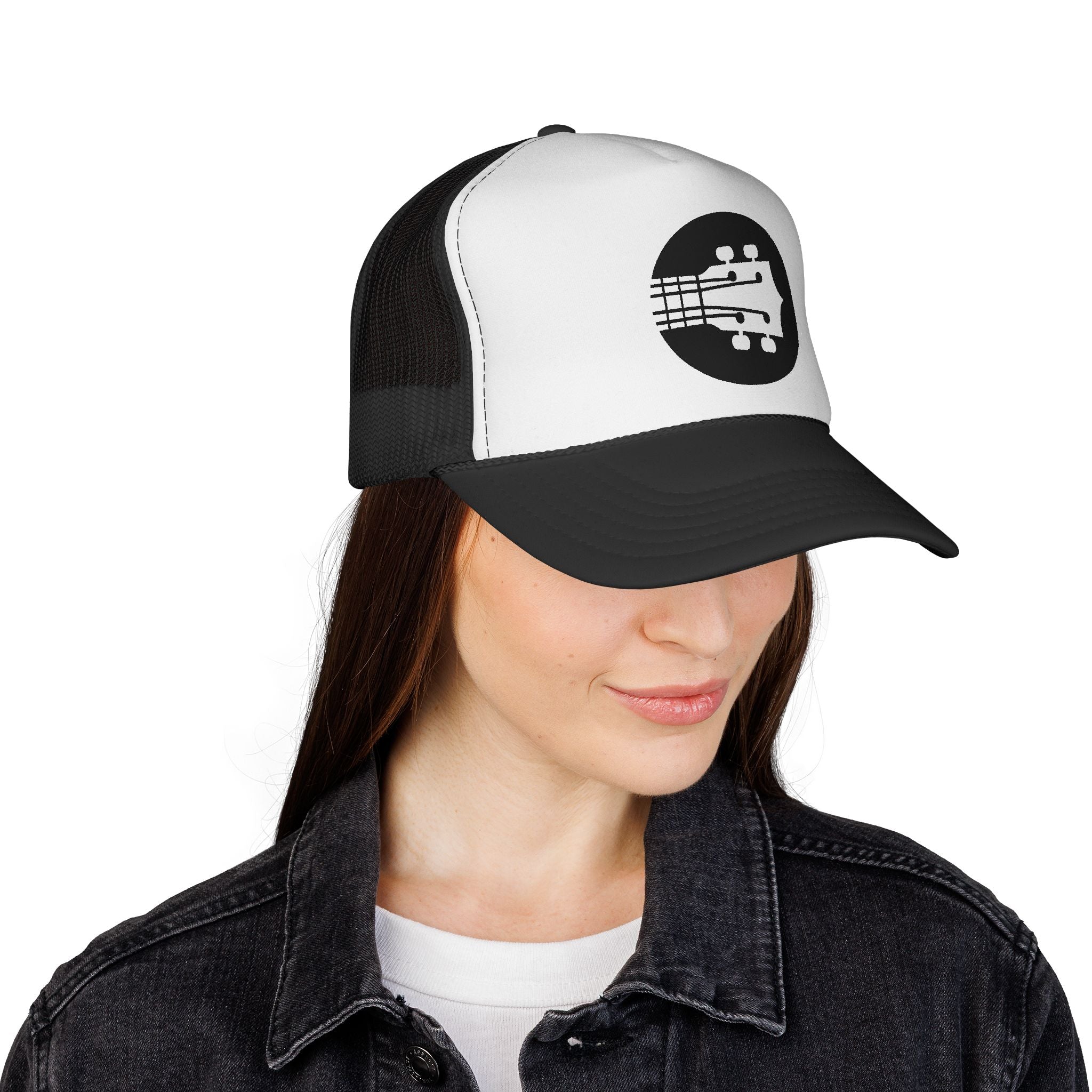 Uke Like The Pros Trucker Hat - Black Logo