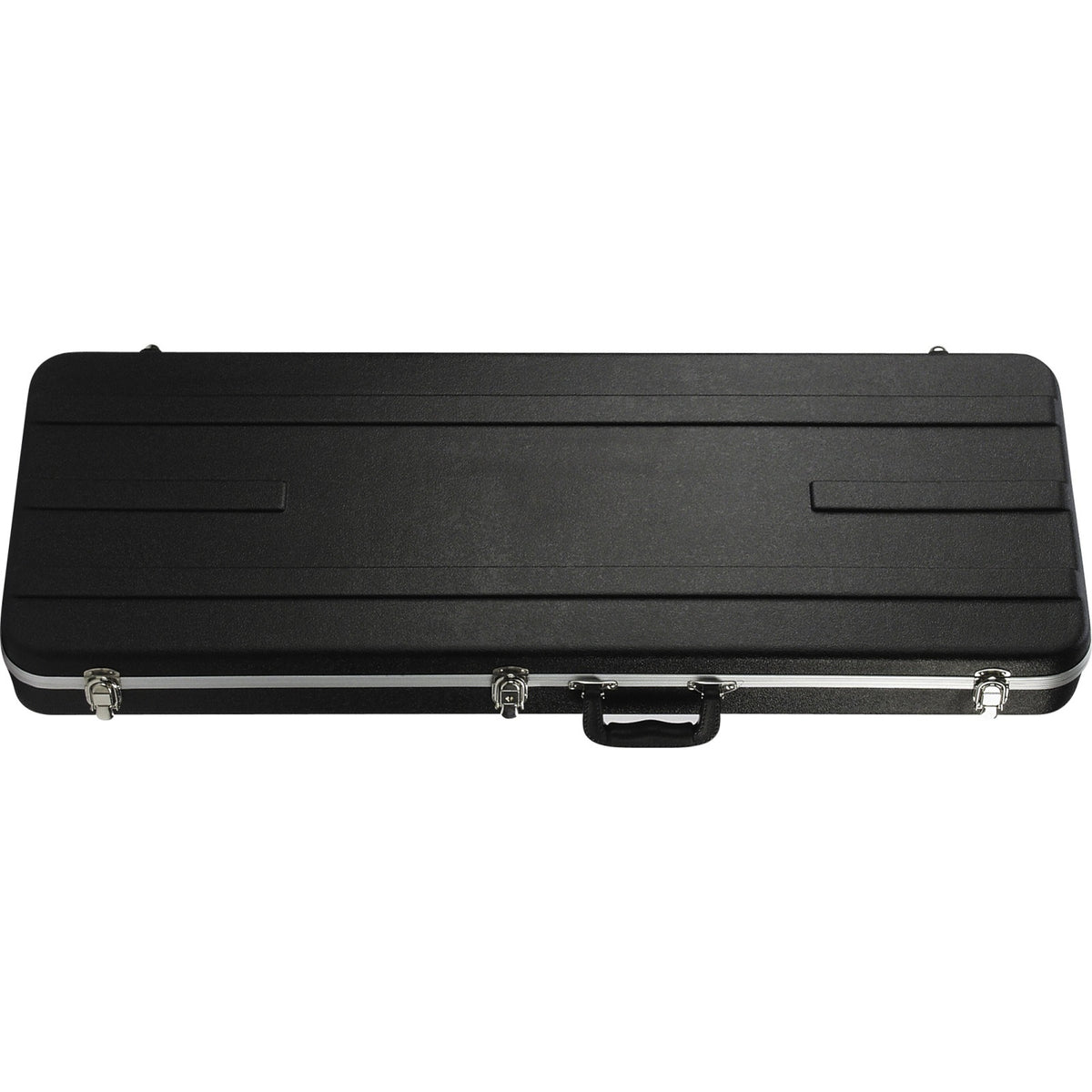 Stagg ABS-RE 2 Basic series black ABS hardshell case for electric guitar, rectangular model, closed with chrome latches and carry handle