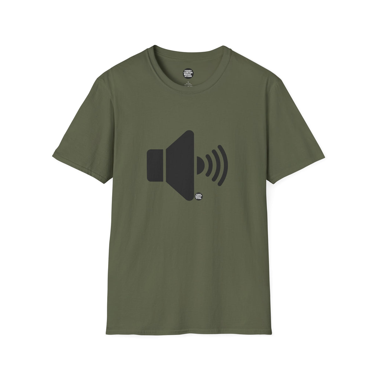 Sound On Speaker Icon T-Shirt - Black Logo