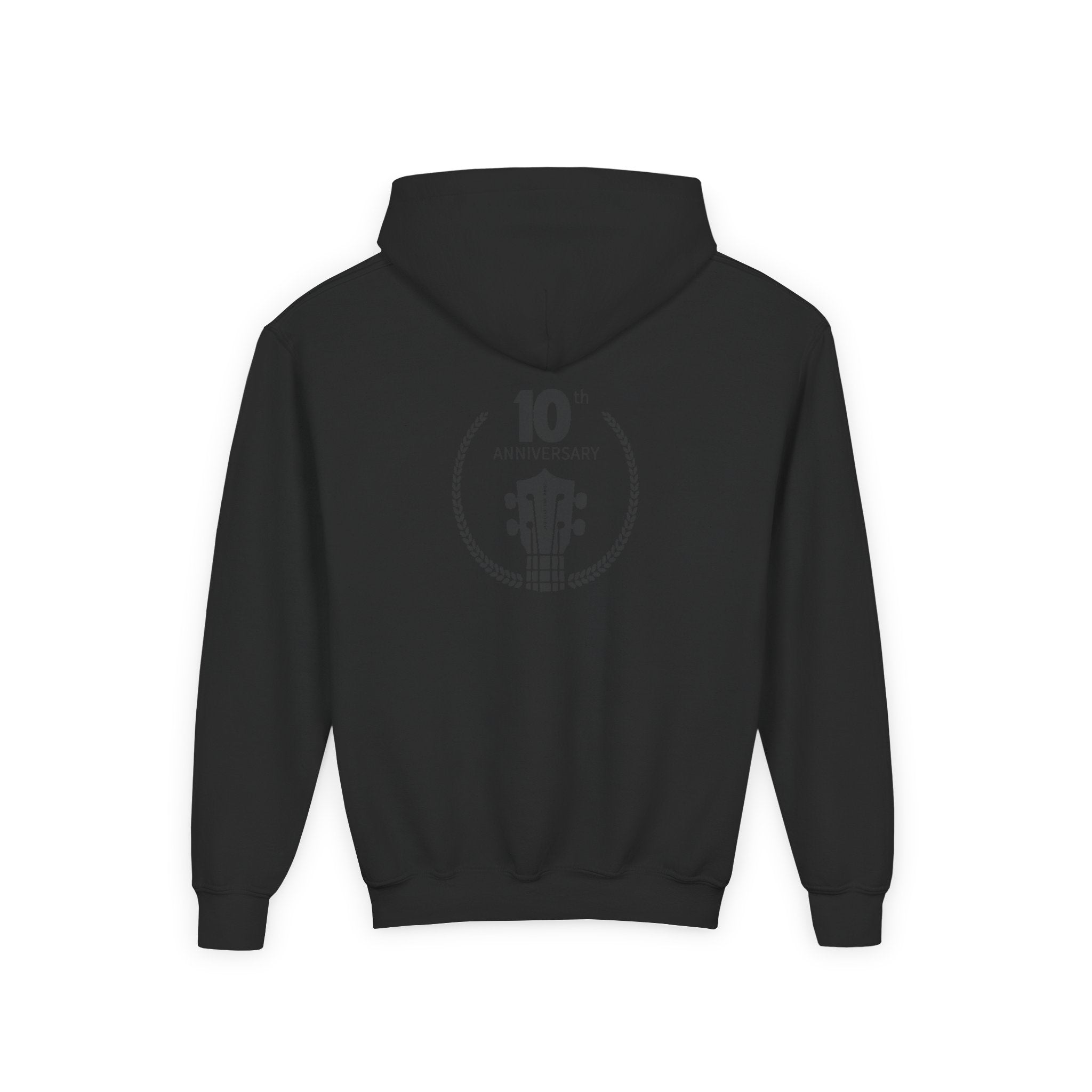 Uke Like The Pros 10th Anniversary Youth Hoodie - Black Logo
