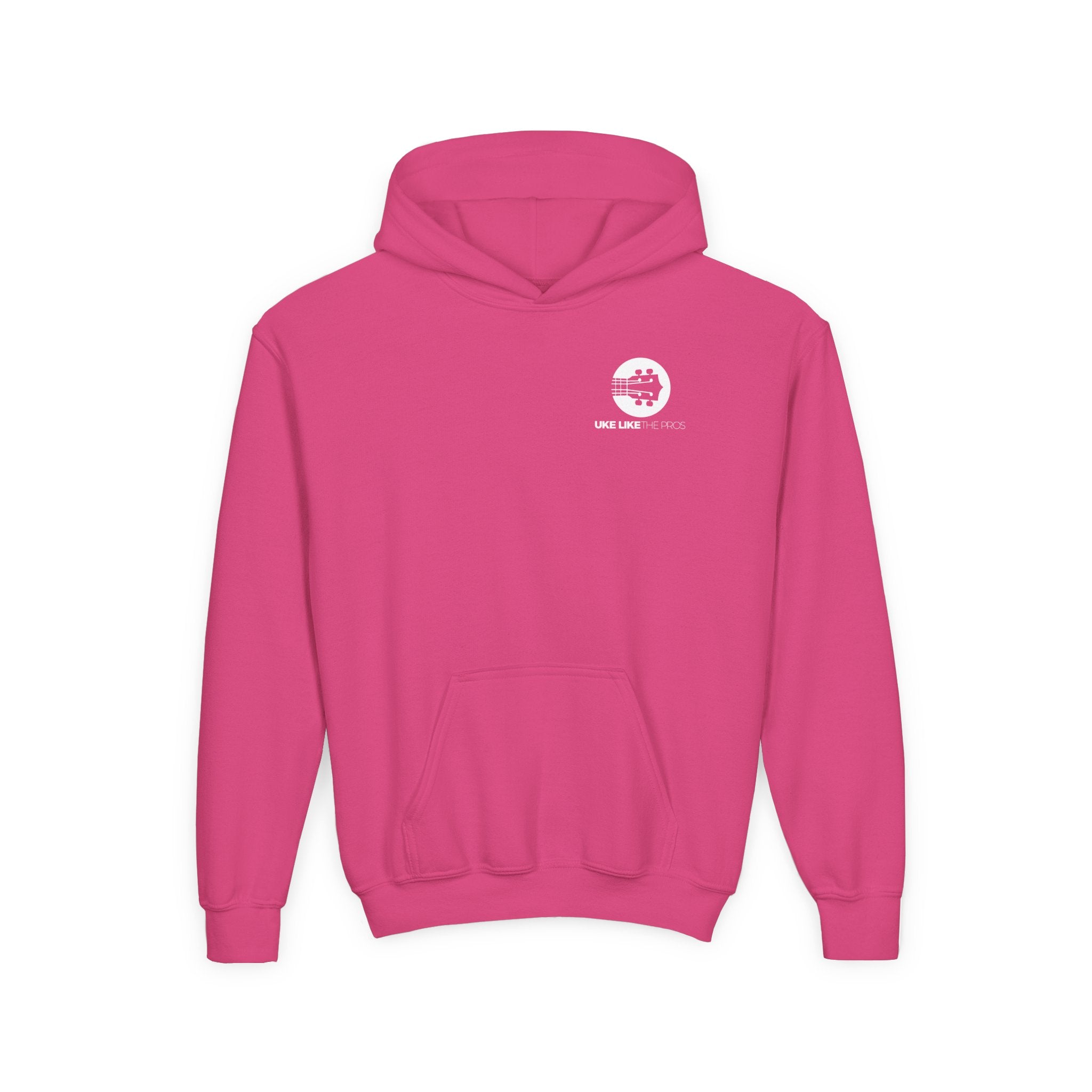 Uke Like The Pros Youth Hoodie - White Logo
