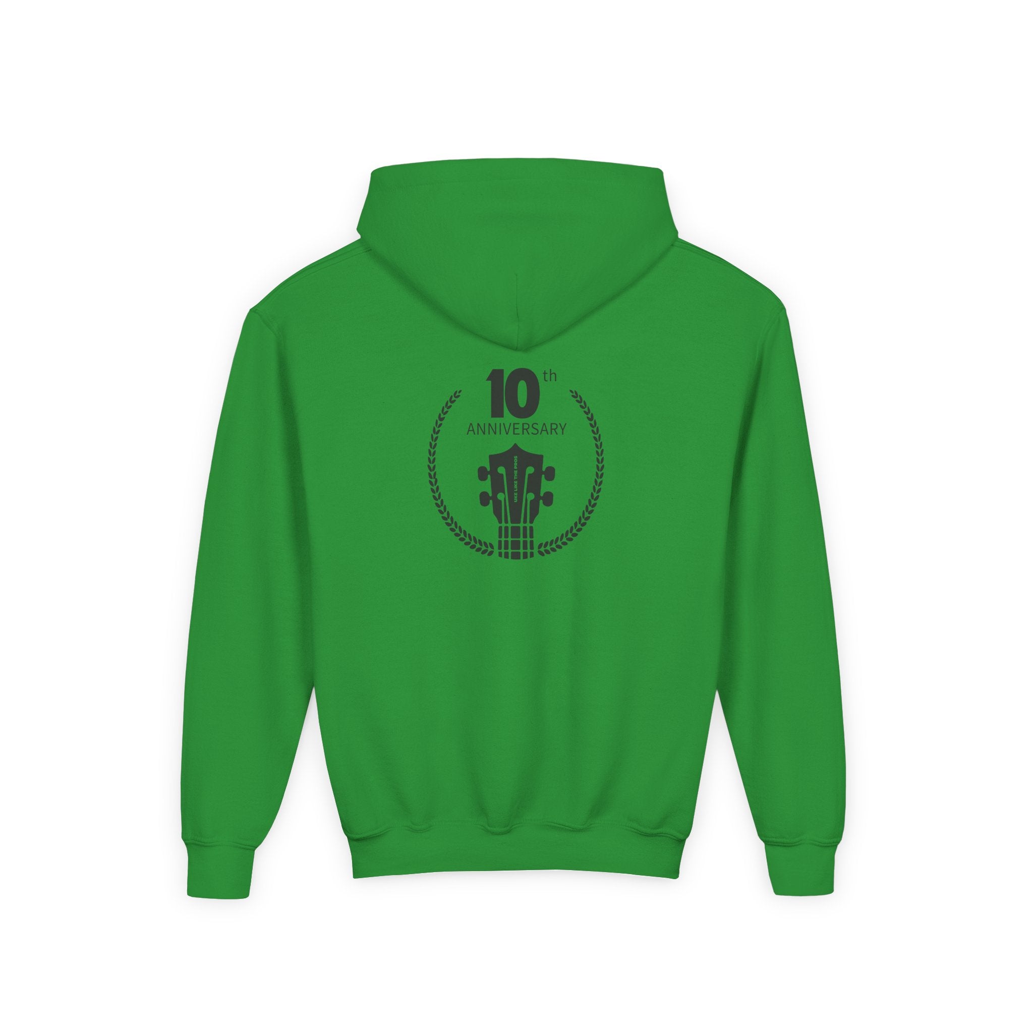 Uke Like The Pros 10th Anniversary Youth Hoodie - Black Logo