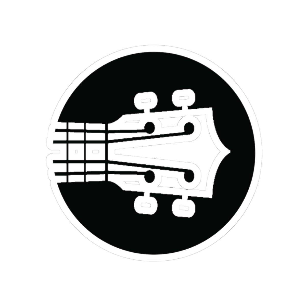 Uke Like The Pros Sticker - Black Logo