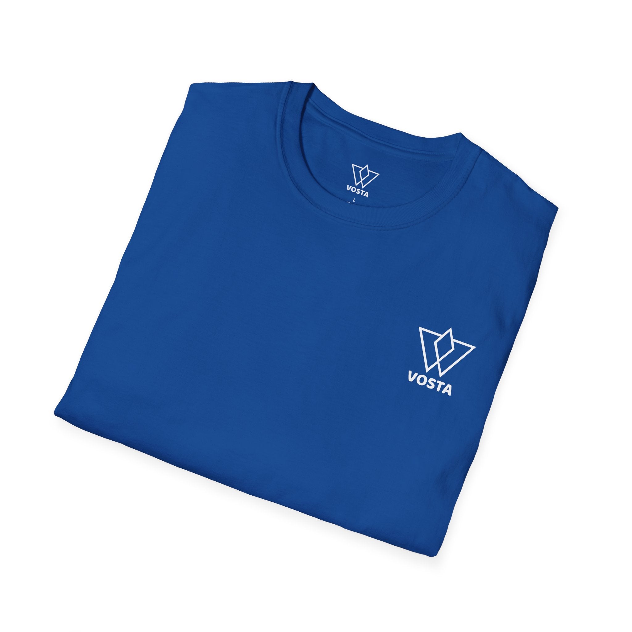 Vosta Black T-Shirt - Minimalist White Logo Tee