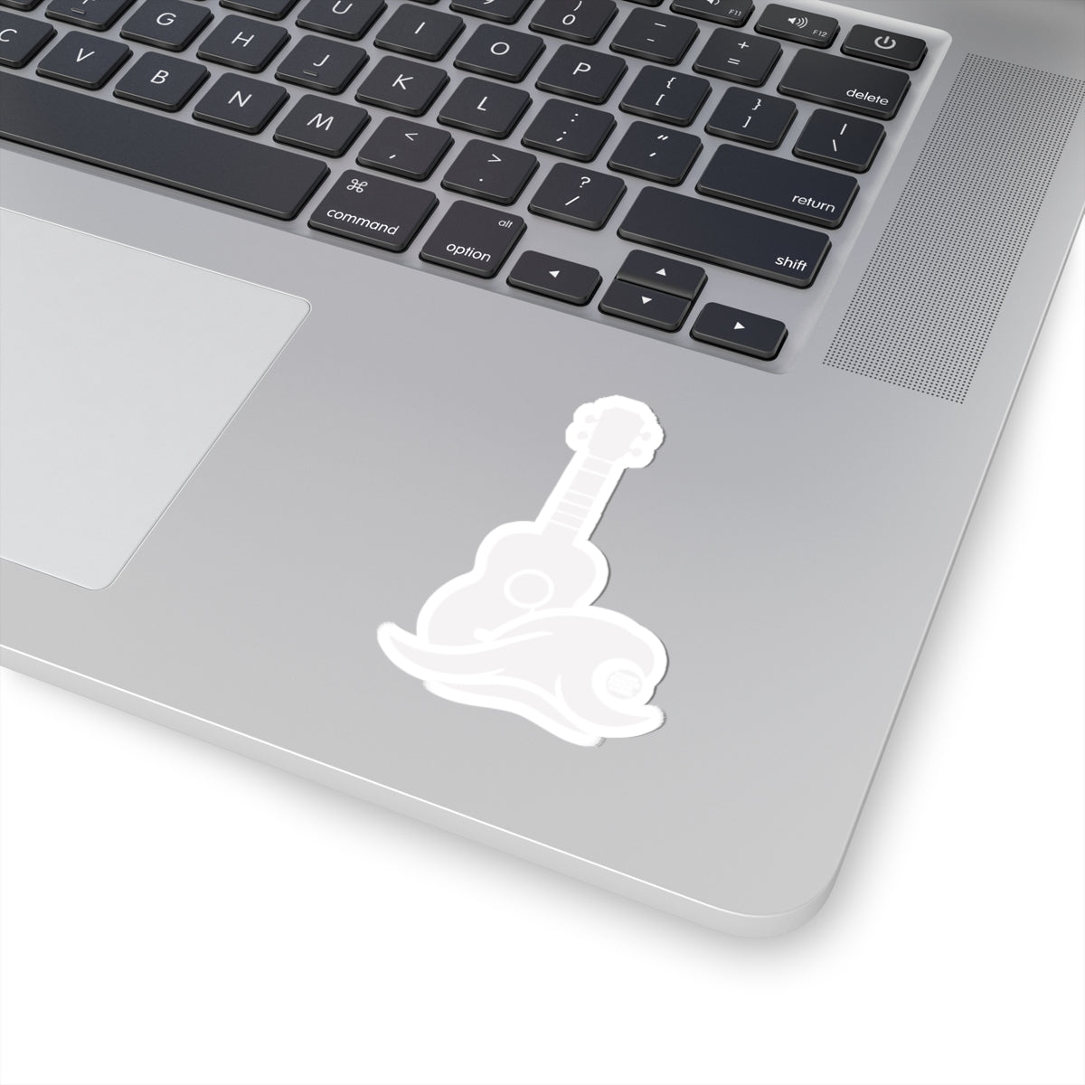 Ukulele Musician Sticker - White Kiss-Cut Vinyl Decal