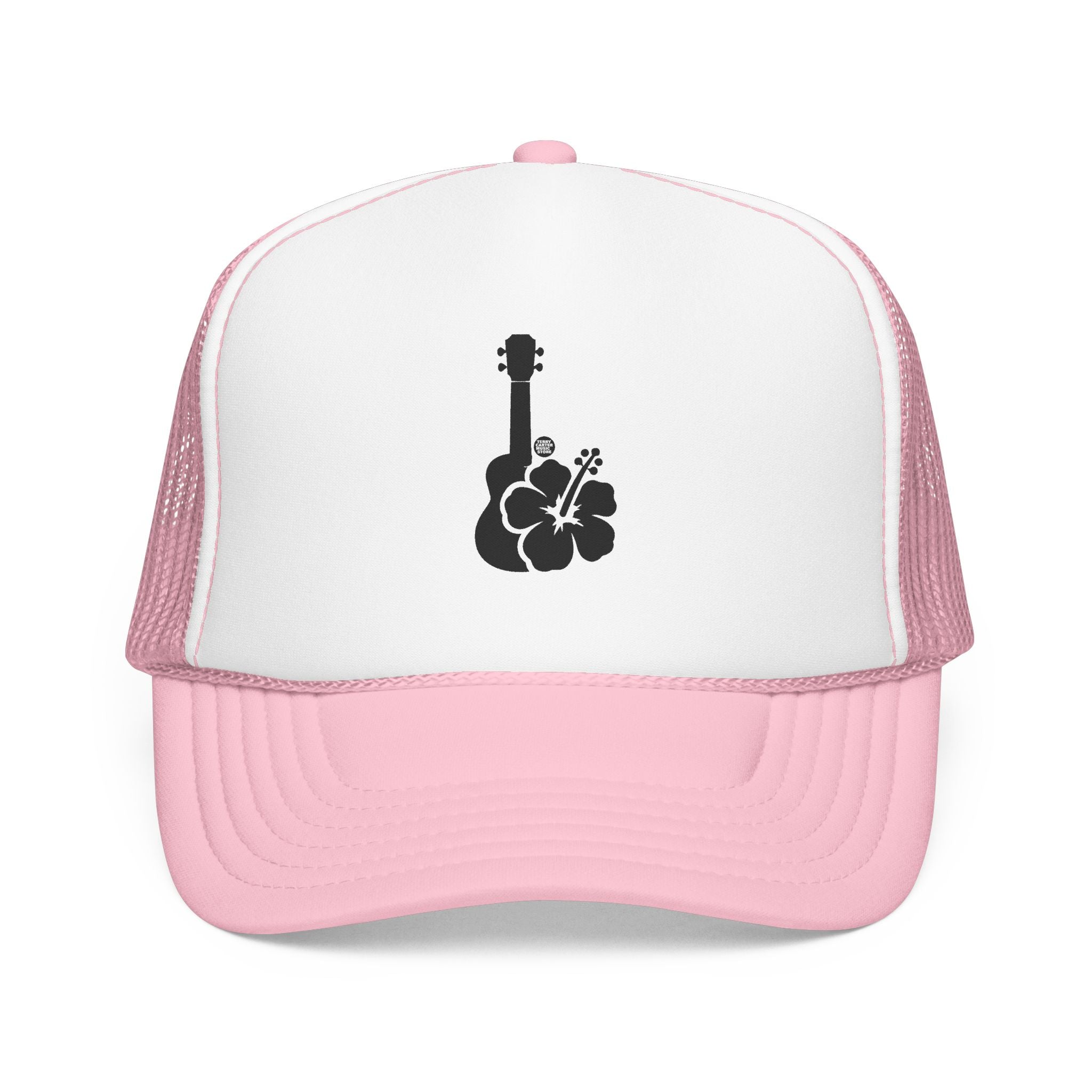 Ukulele Musician Foam Trucker Hat - Hibiscus