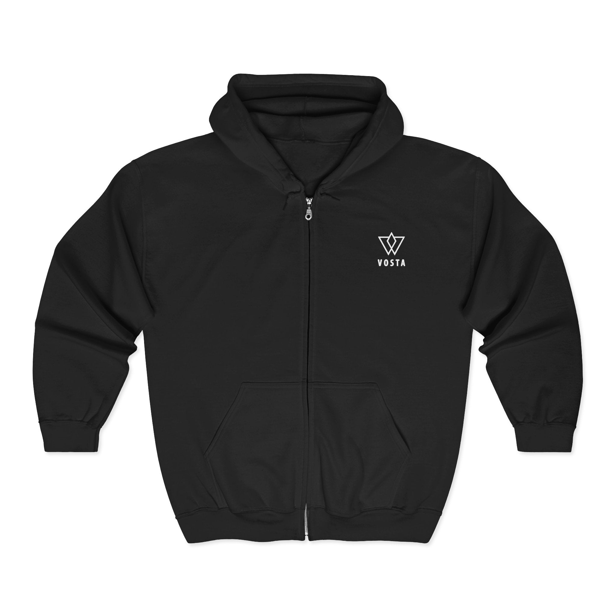 Vosta Zip Up Hoodie - White Logo