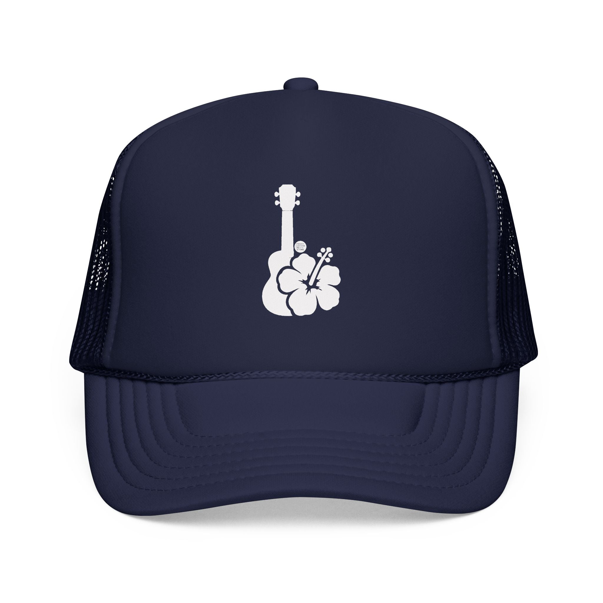 Ukulele Musician Foam Trucker Hat - Hibiscus