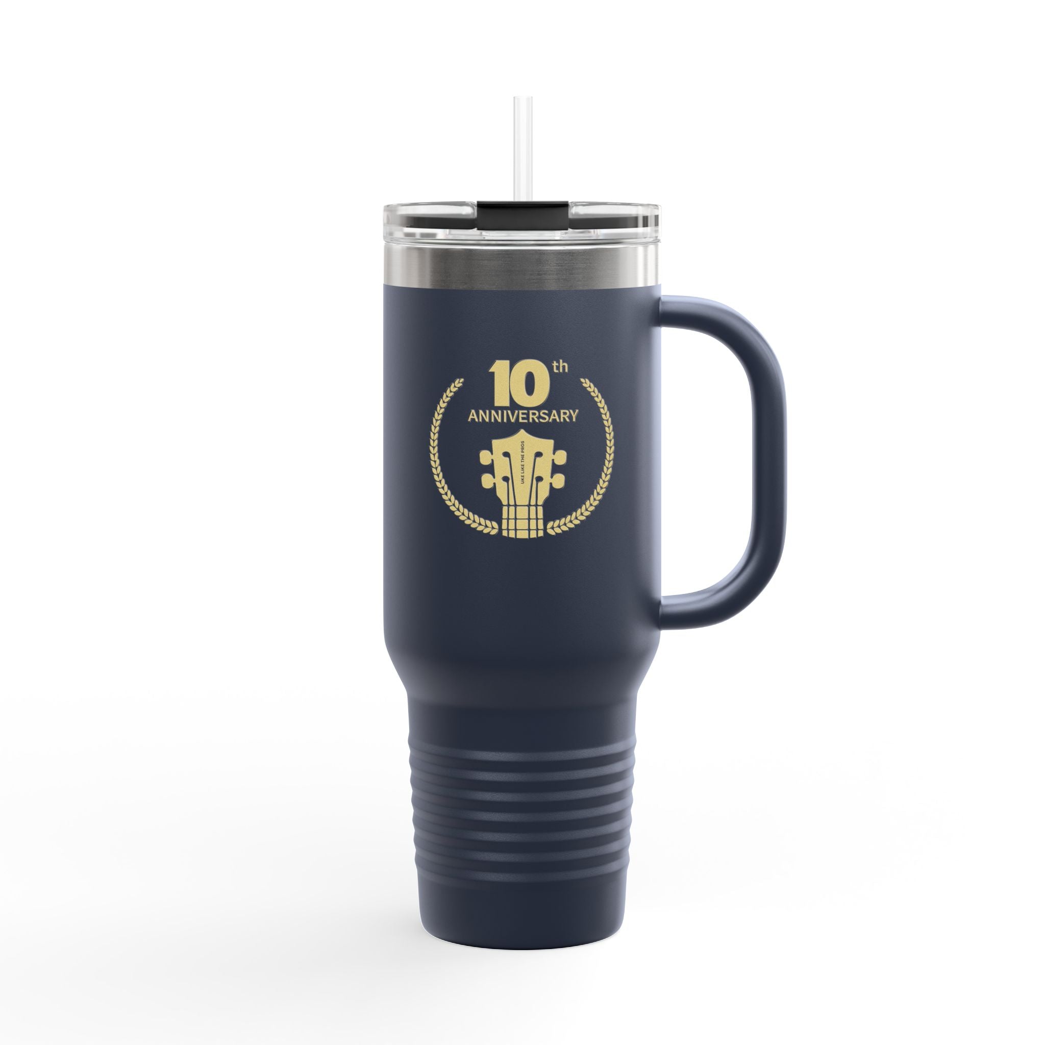 Uke Like The Pros 10th Anniversary 40oz Insulated Travel Mug