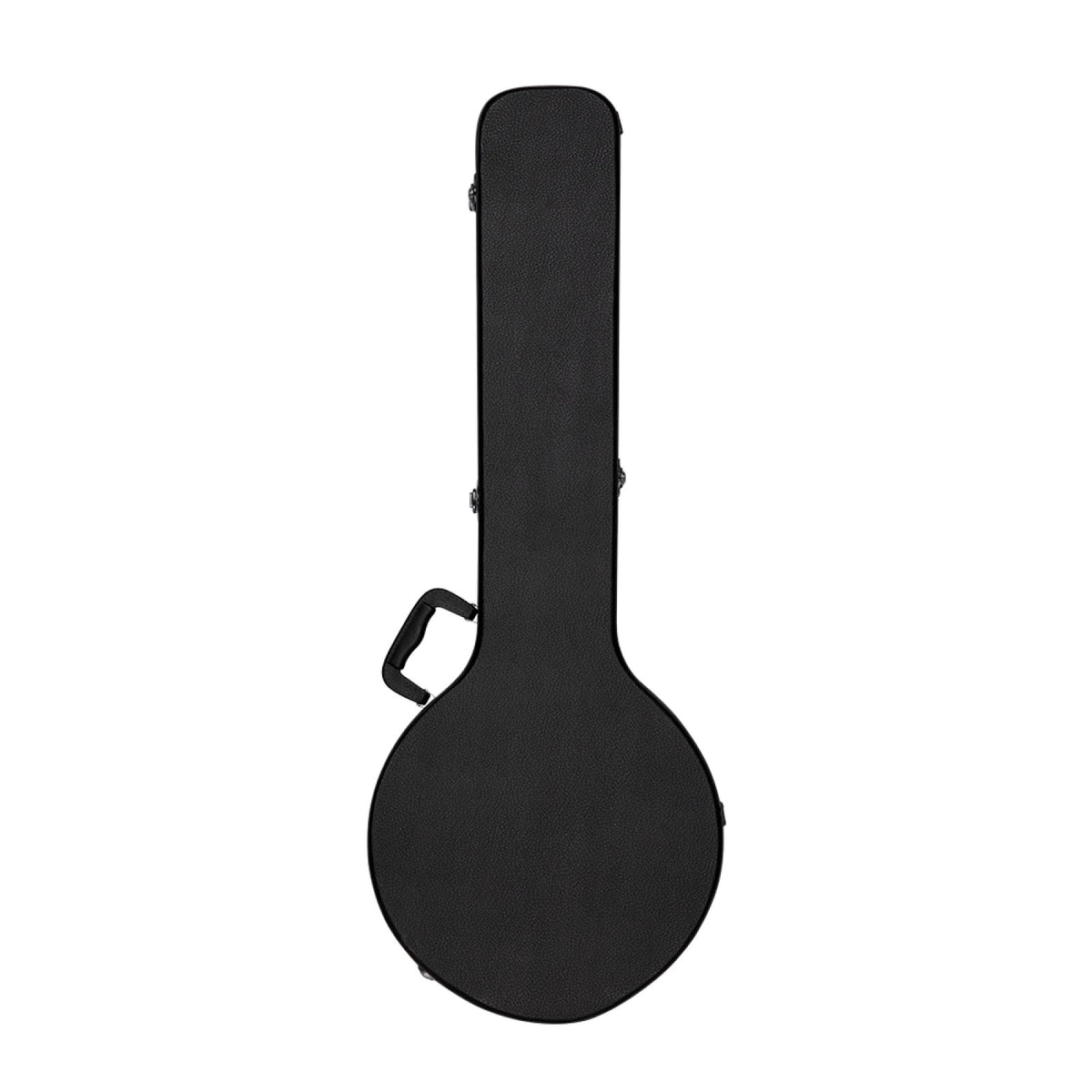 Stagg GCA-BJ5 black banjo case, back view with side carry handle