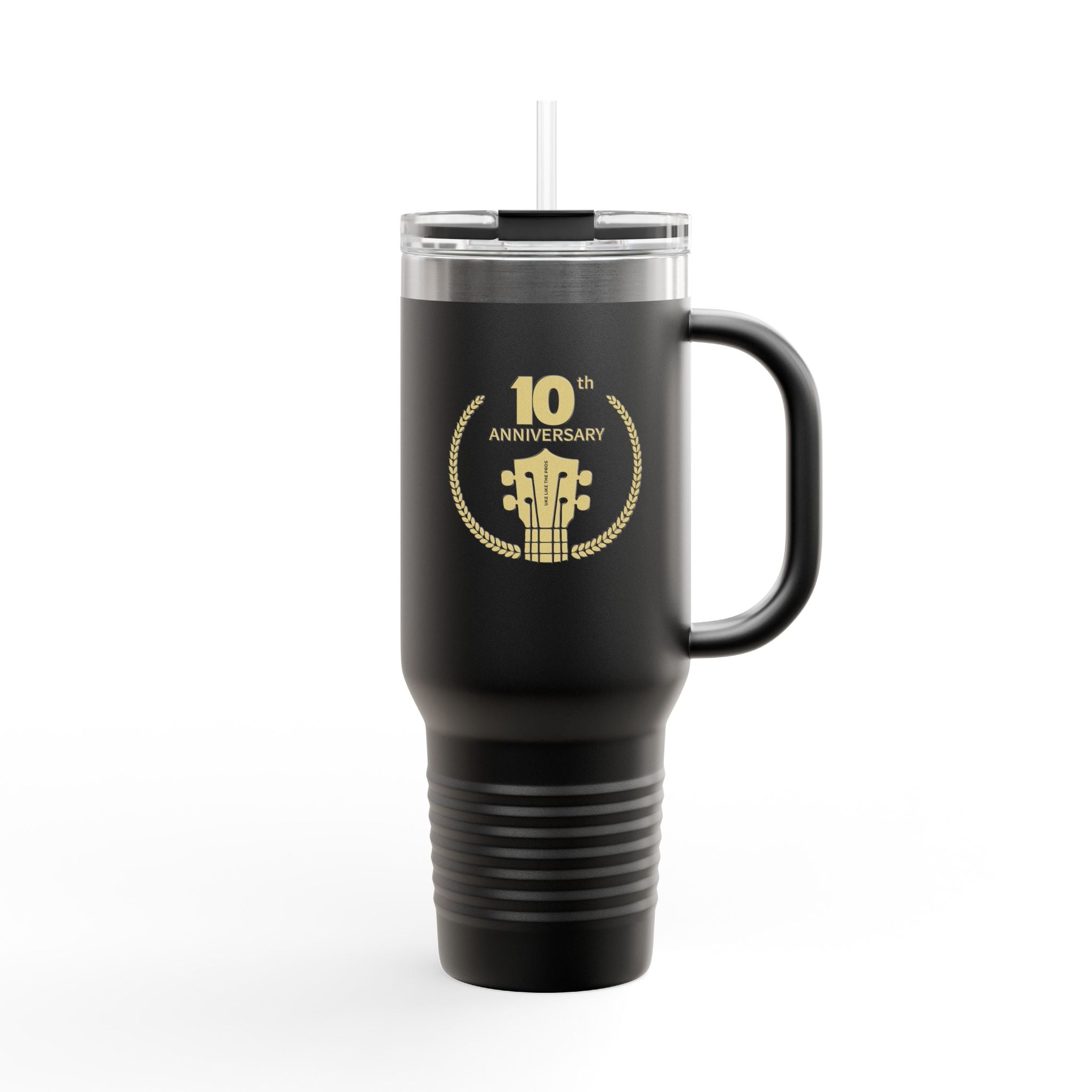 Uke Like The Pros 10th Anniversary 40oz Insulated Travel Mug