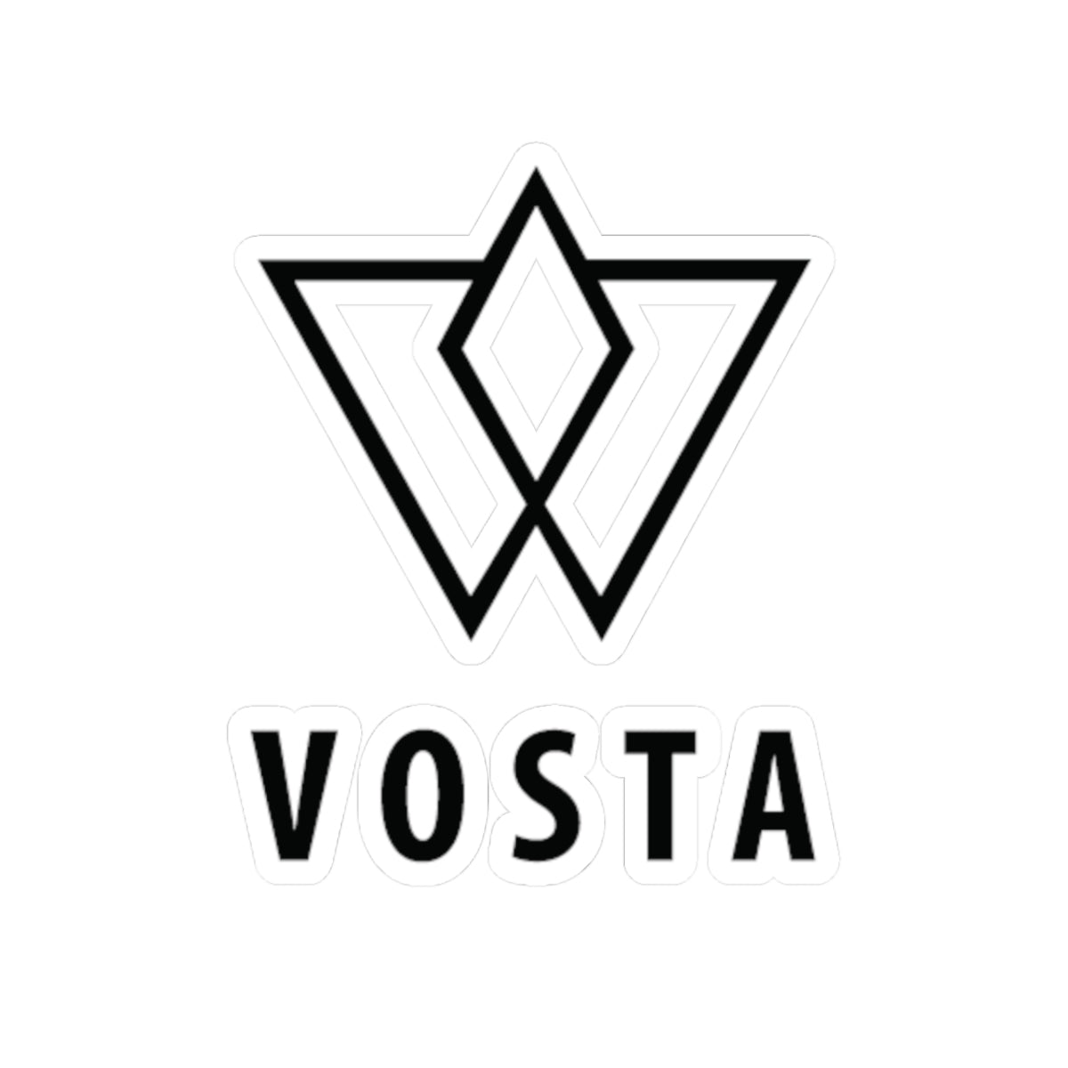Vosta Logo Sticker - Black Logo