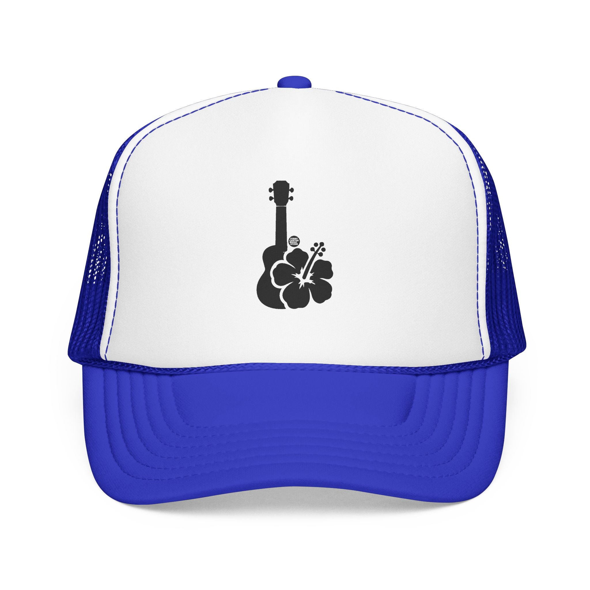 Ukulele Musician Foam Trucker Hat - Hibiscus