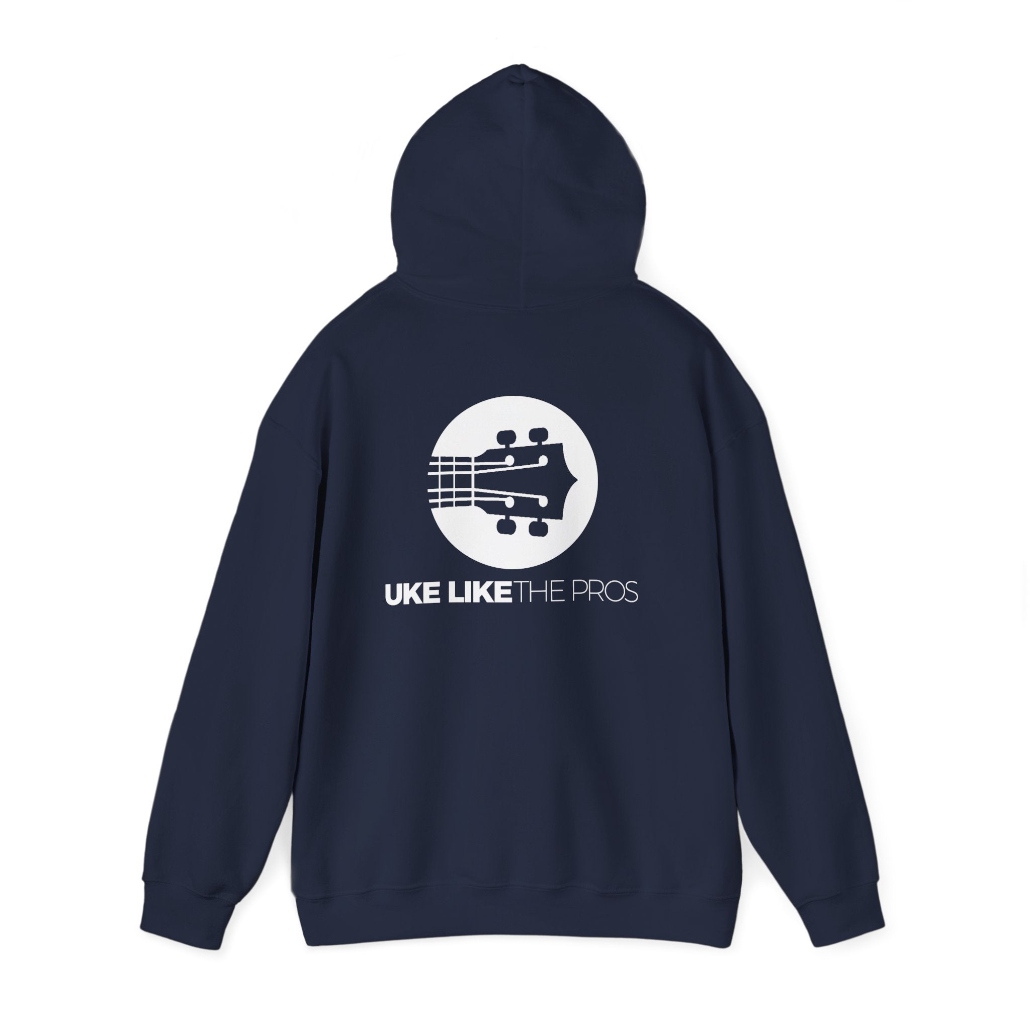 Uke Like The Pros Hoodie - White Logo Pullover