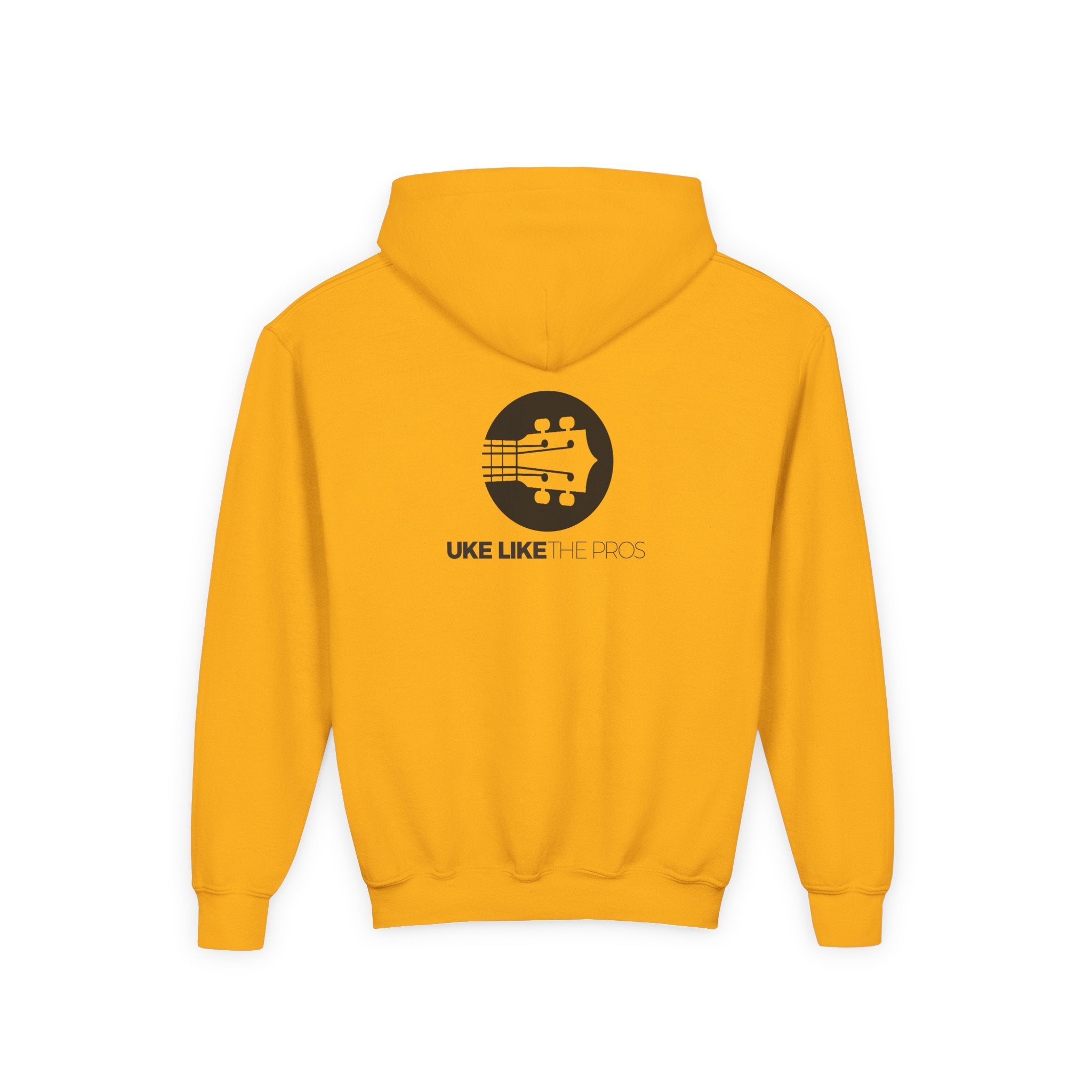 Uke Like The Pros Youth Hoodie — Black Logo