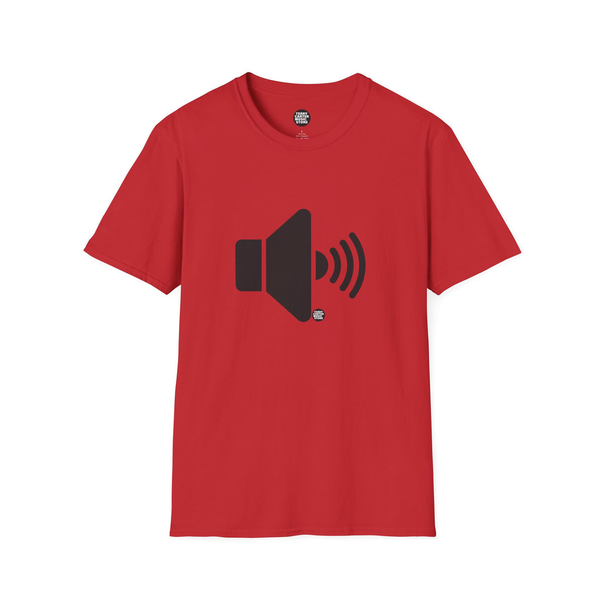 Sound On Speaker Icon T-Shirt - Black Logo