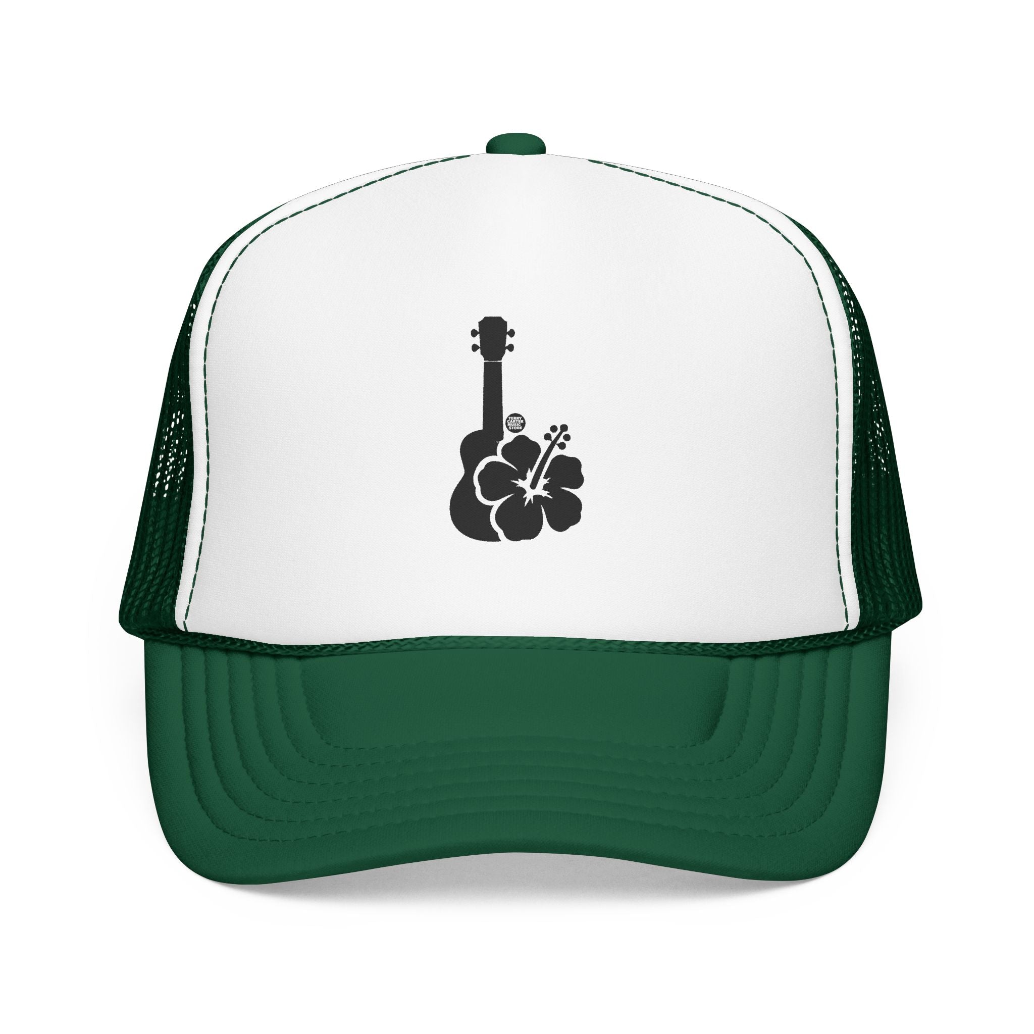 Ukulele Musician Foam Trucker Hat - Hibiscus